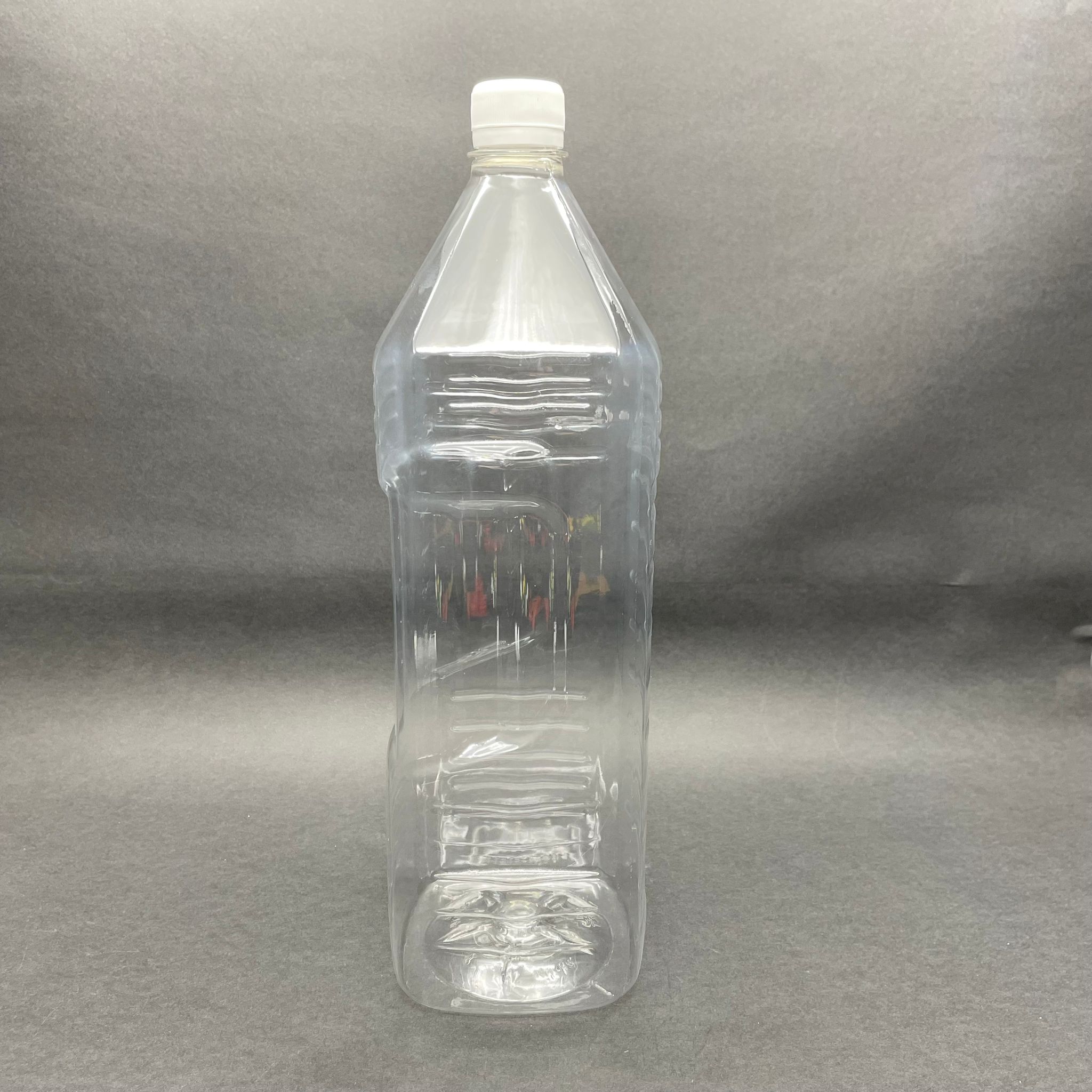2000 Cc Köşeli Pet Şişe - Beyaz Kilitli Kapaklı 2 Litre Köşeli Plastik Şişe - Zeytinyağ Şişesi