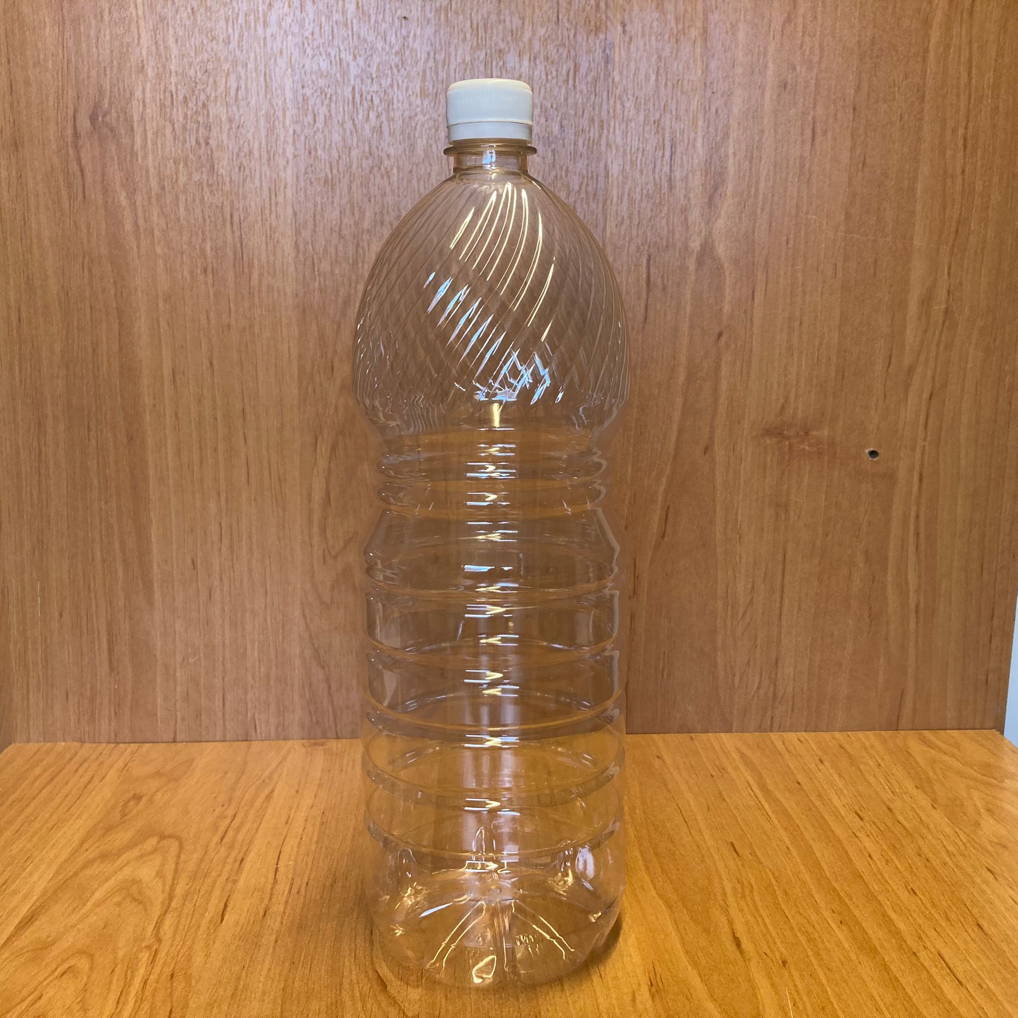 2000 Cc Pet Şişe - Beyaz Kilitli Kapaklı - 2 Litre Plastik Şişe