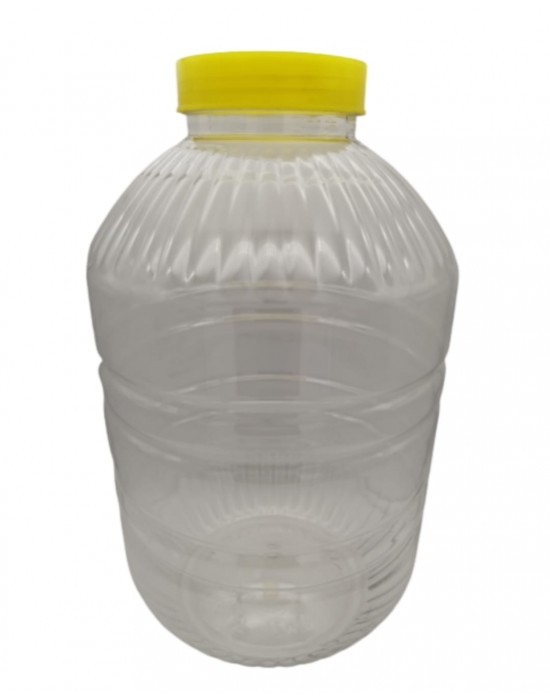 20000 Cc Pet Kavanoz Kalın - Sarı Plastik Kapaklı - 20 Litre Pet Kavanoz - Turşu Ve Zeytin Kurumunda Kullanılabilir