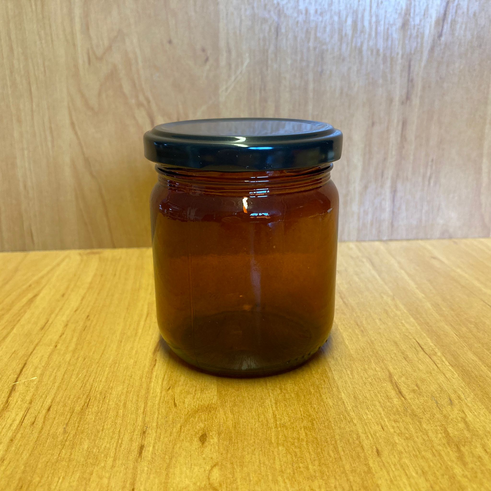 210 Cc Amber Cam Kavanoz - Siyah Metal Kapaklı - 210 Ml Kahverengi Cam Kavanoz (Kargoda Çizilebilir - İadesi Yoktur)