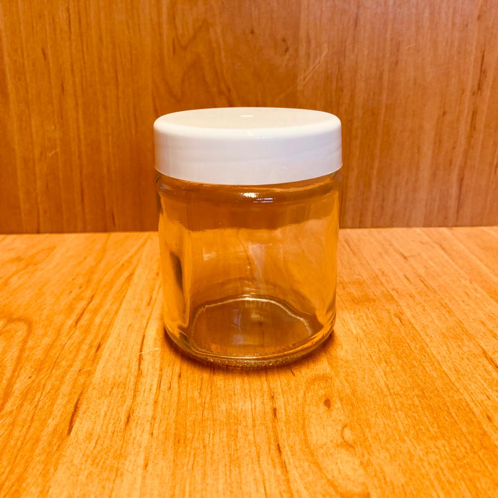 210 Cc Cam Kavanoz - Beyaz Plastik Kapaklı - 210 Ml Cam Kavanoz
