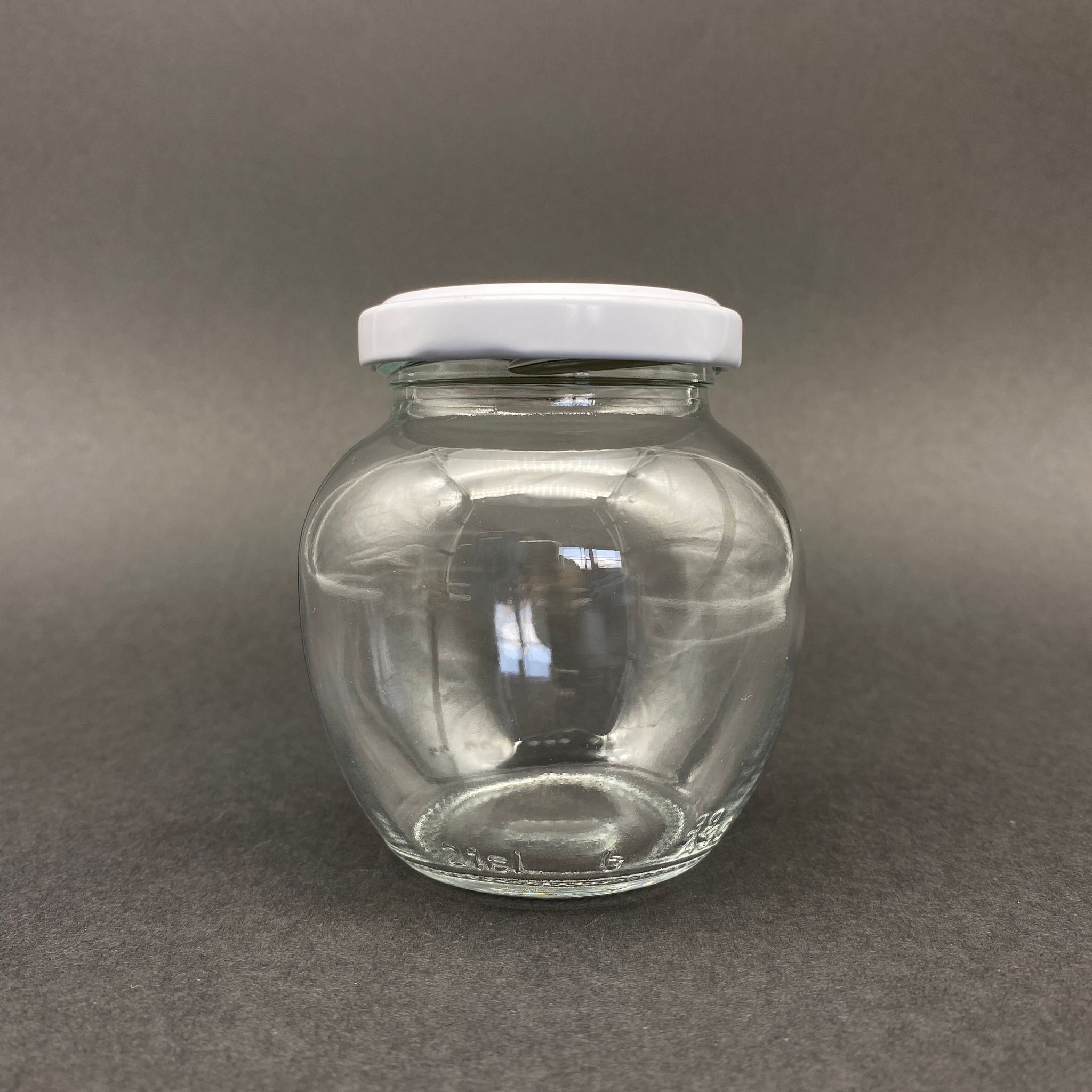 210 Cc Yumurta Kavanoz - Beyaz Metal Kapaklı - 210 Ml Oval Tip Cam Kavanoz