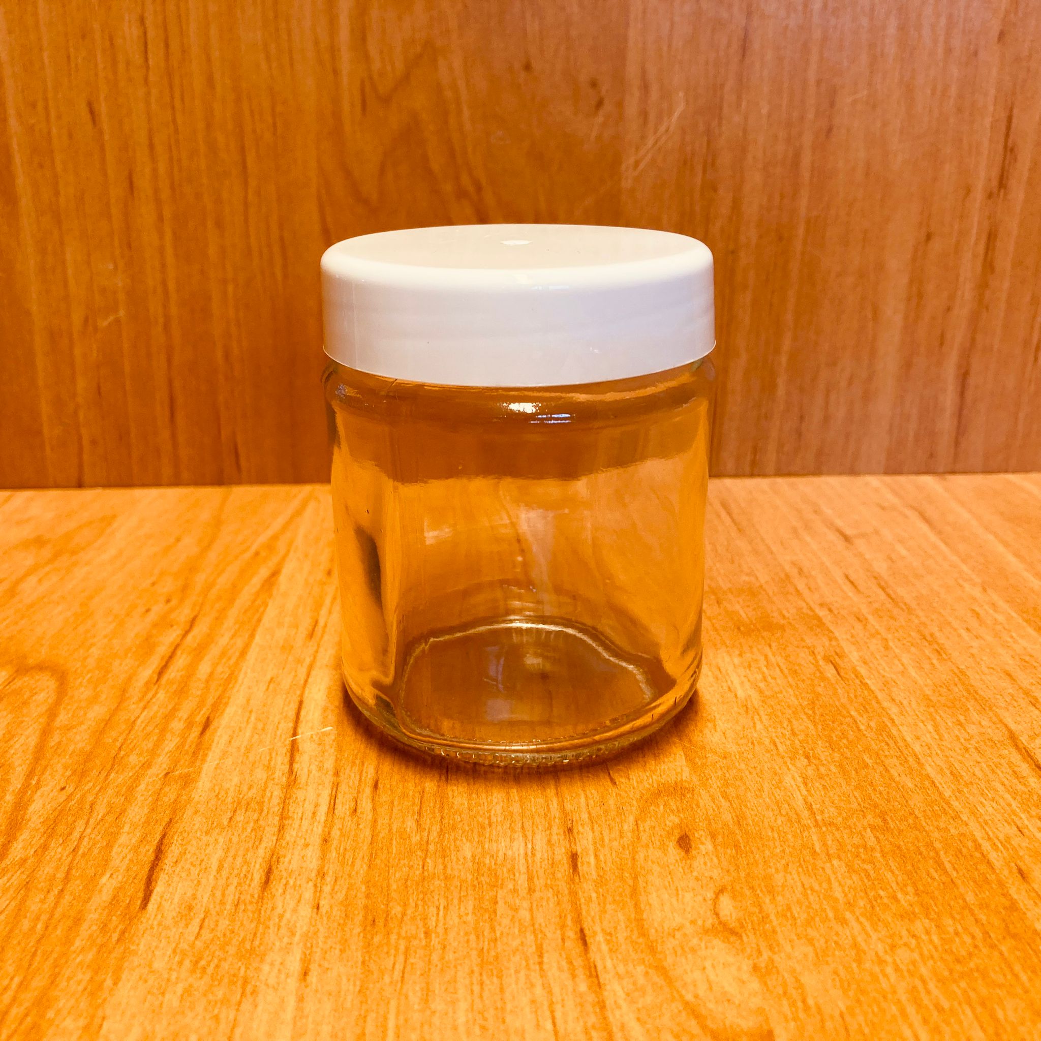 212 Cc Cam Kavanoz - Beyaz Plastik Kapaklı - 212 Ml Cam Kavanoz