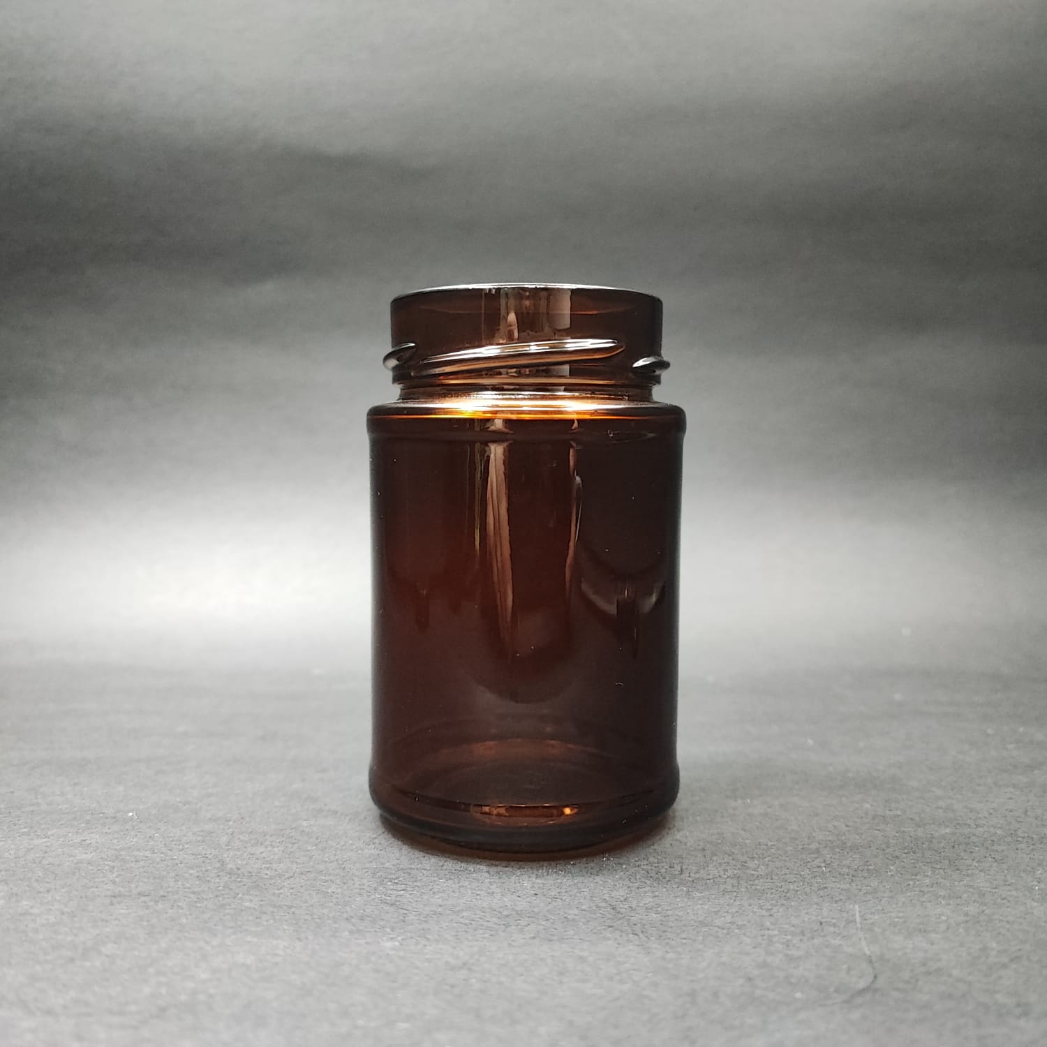 220 Cc Amber Cam Kavanoz  - Kapaksız (58 Ağız) - 220 Ml Kahverengi Kavanoz - Mum Kavanozları