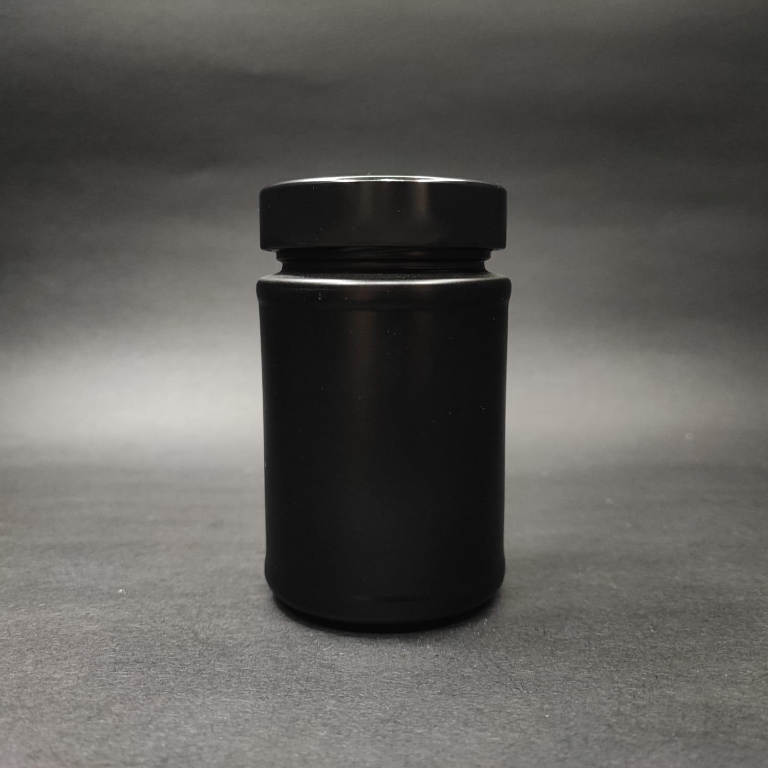 220 Cc Siyah Cam Kavanoz  -Siyah Kapaklı - 220 Ml Kavanoz - Mum Kavanozları