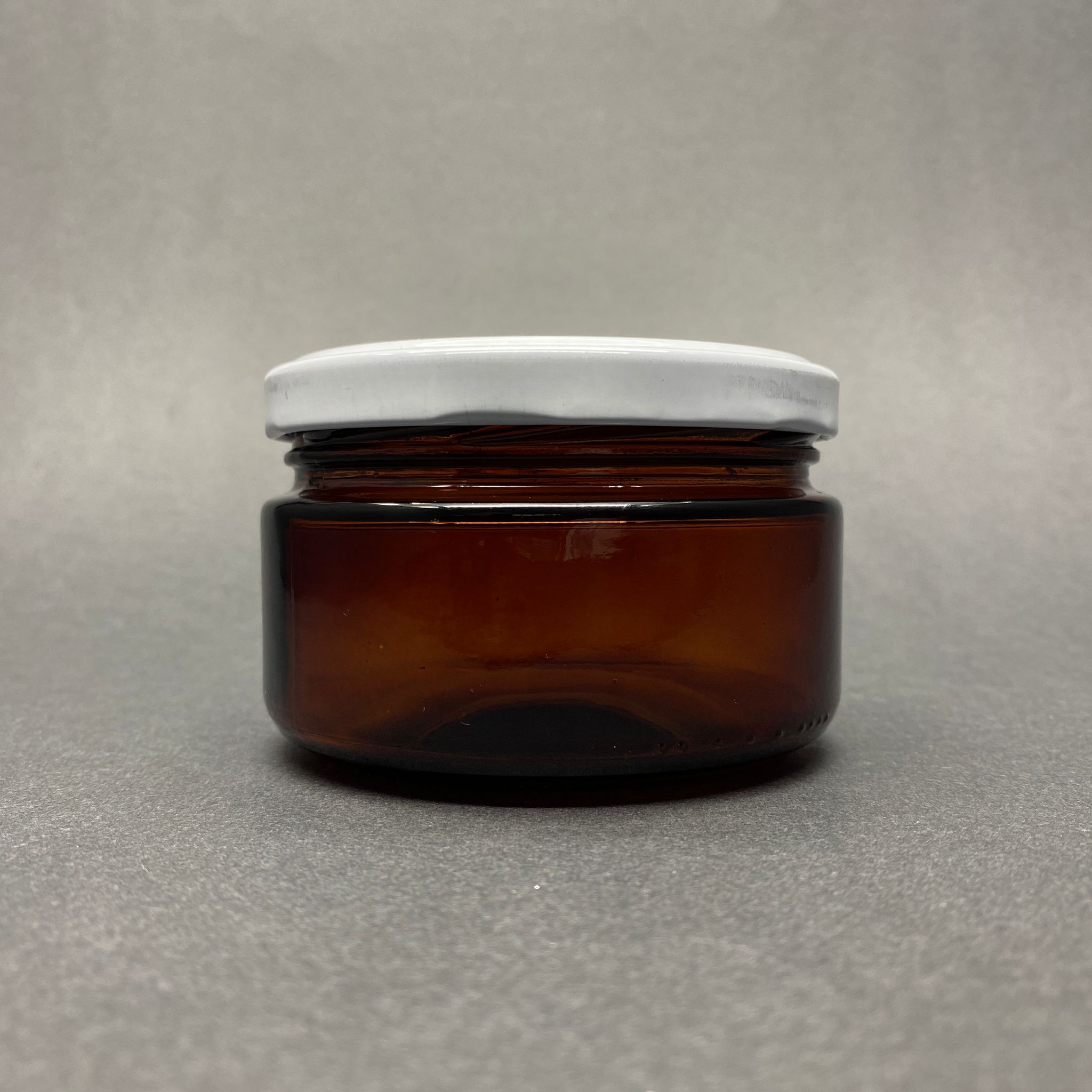 230 Cc Amber Cam Kavanoz - Beyaz Metal Kapaklı - 230 Ml Kahverengi Kavanoz - Mum Kavanozu