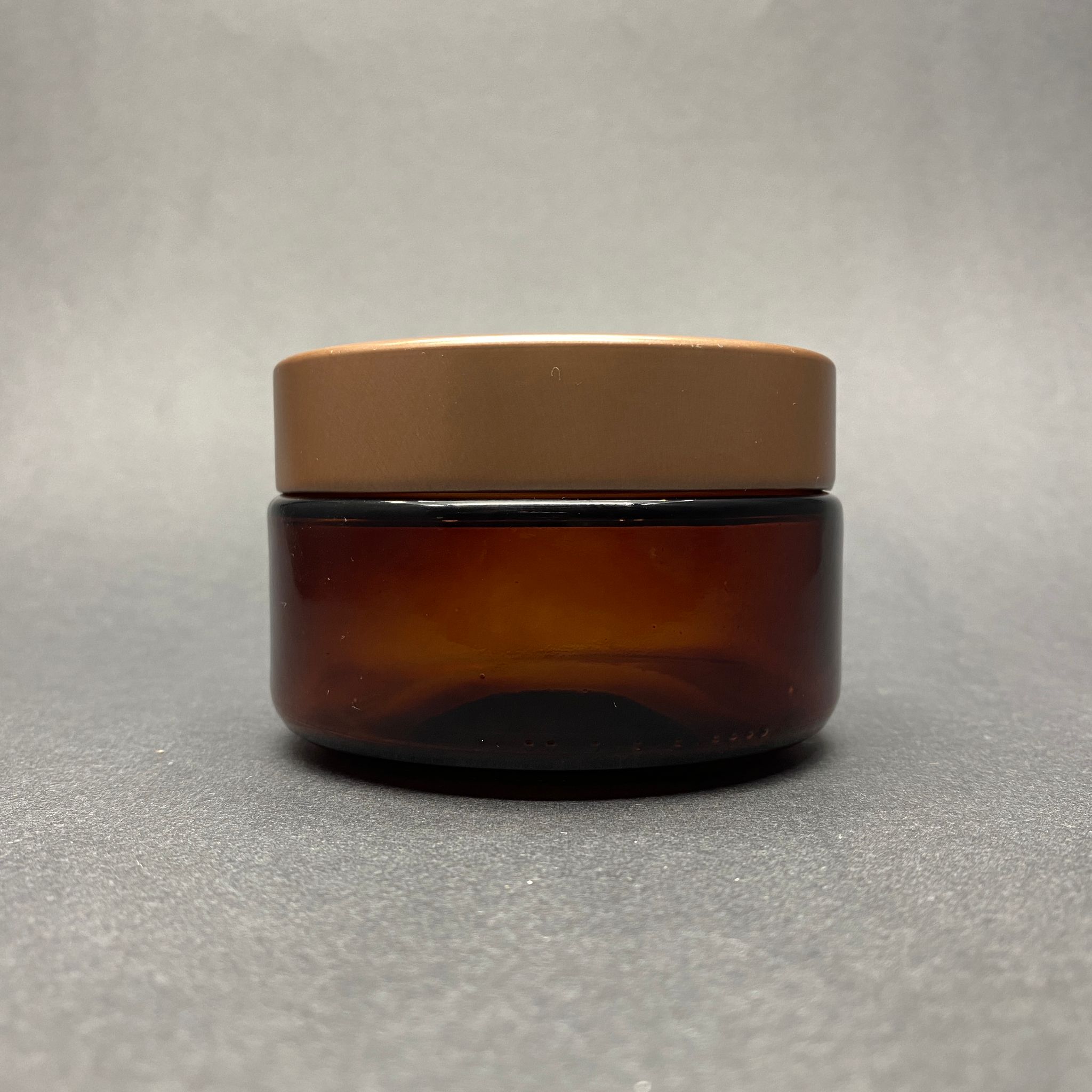 230 Cc Amber Cam Kavanoz - Derin Bronz Lüks Metal Kapaklı - 230 Ml Cam Kavanoz - Mum Kavanozu