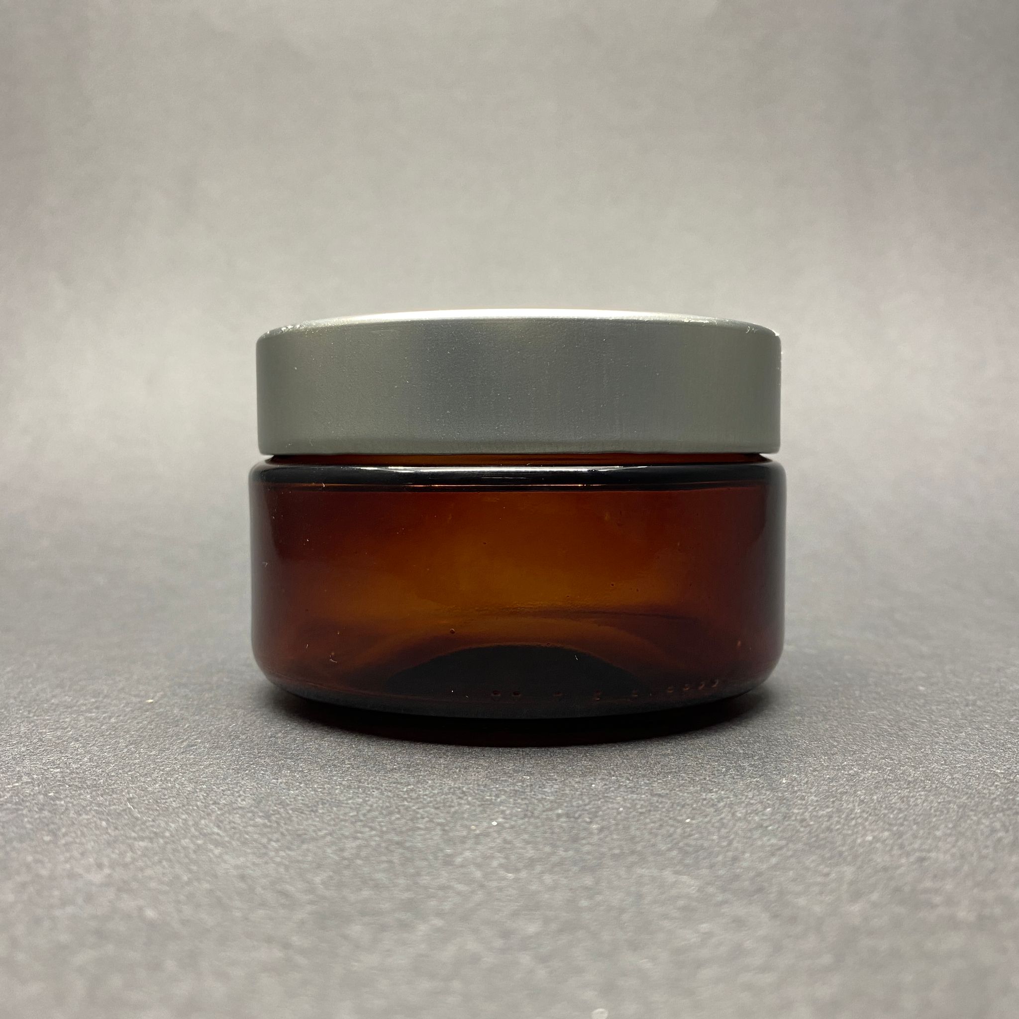 230 Cc Amber Cam Kavanoz - Derin Gümüş Lüks Metal Kapaklı - 230 Ml Cam Kavanoz - Mum Kavanozu