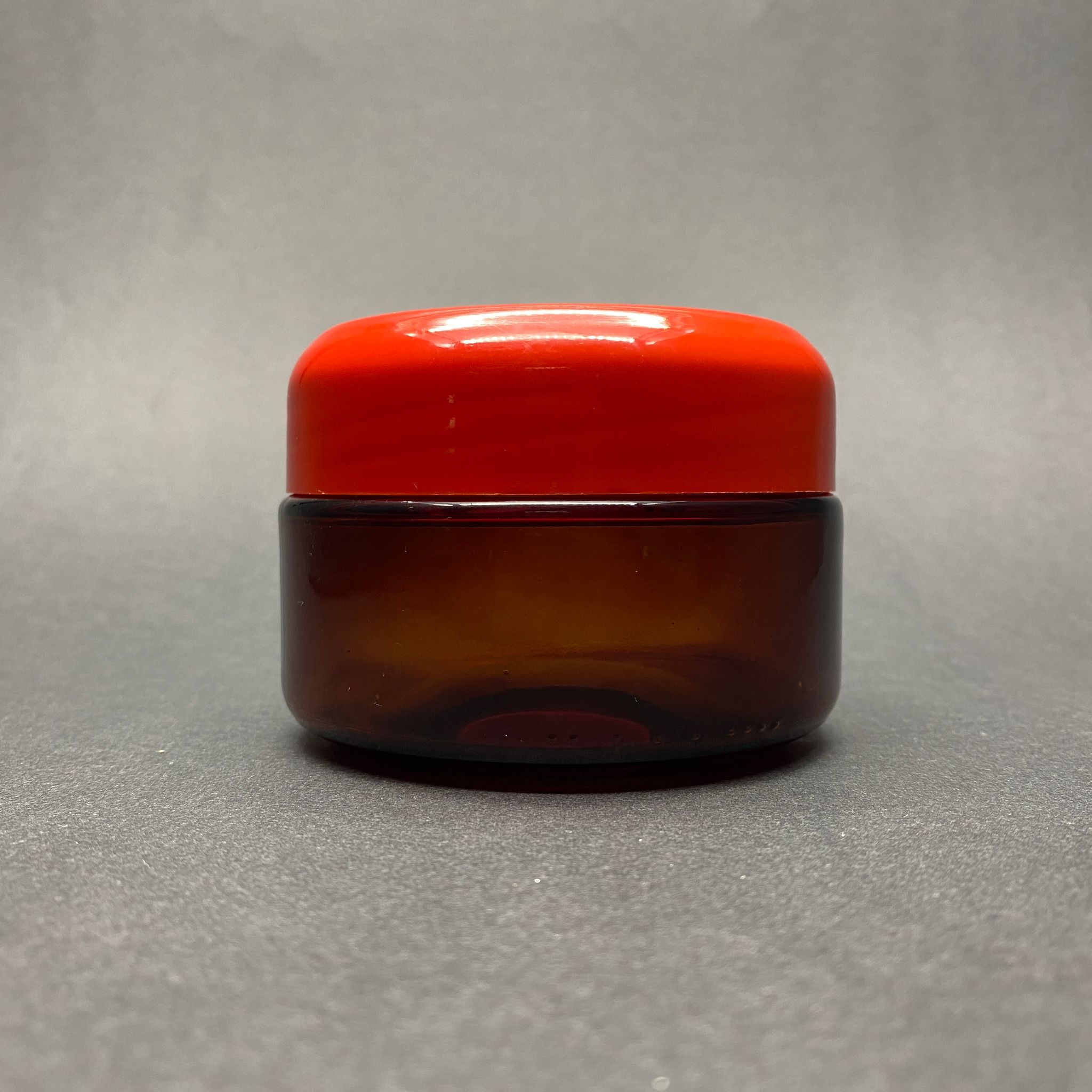 230 Cc Amber Cam Kavanoz - Kırmızı Plastik Kapaklı - 230 Ml Cam Kavanoz - Mum Kavanozu