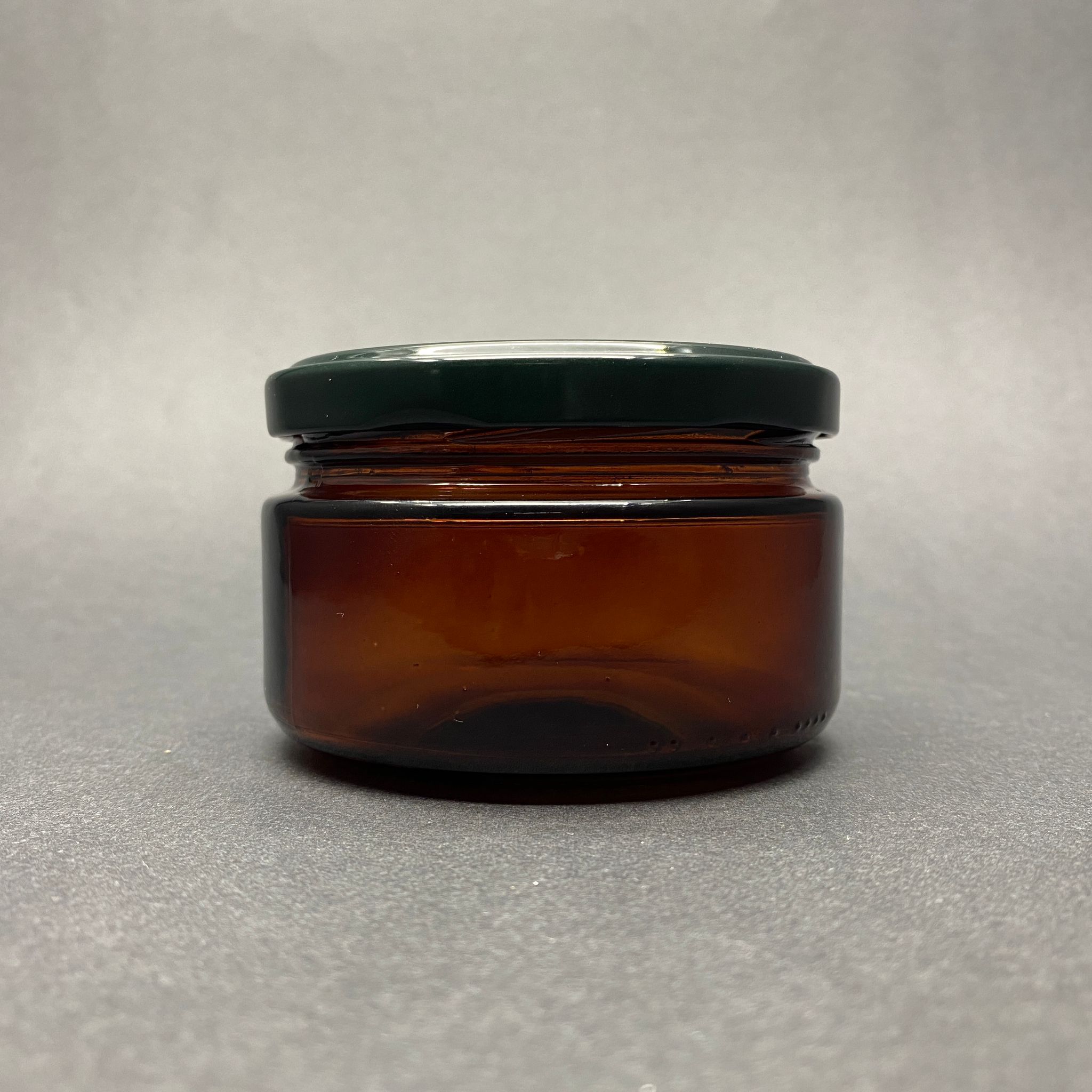 230 Cc Amber Cam Kavanoz - Koyu Yeşil Metal Kapaklı - 230 Ml Kahverengi Kavanoz - Mum Kavanozu