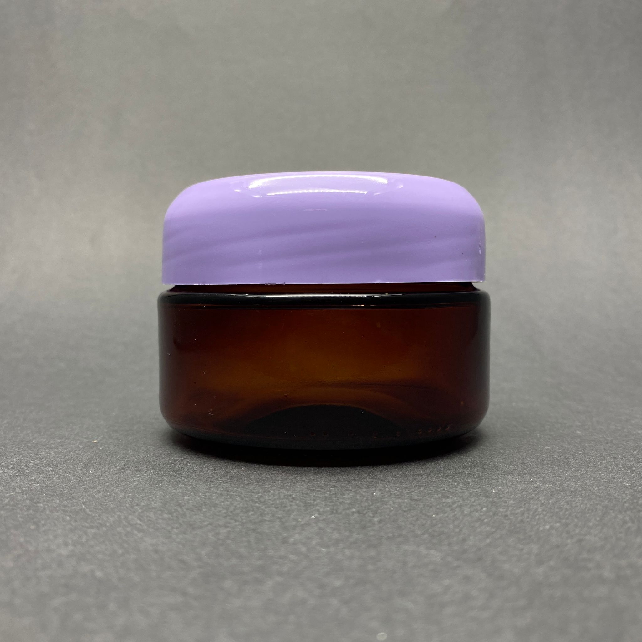 230 Cc Amber Cam Kavanoz - Lila Plastik Kapaklı - 230 Ml Cam Kavanoz - Mum Kavanozu