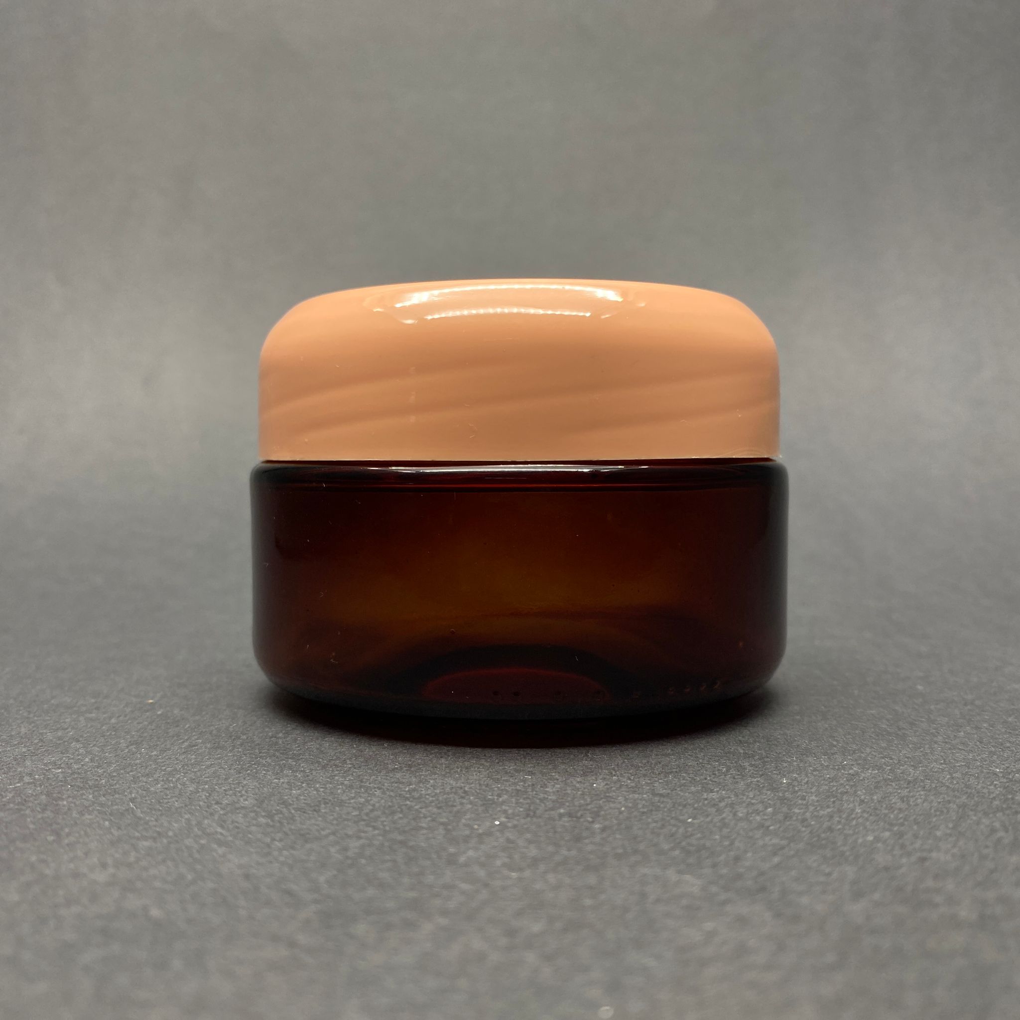 230 Cc Amber Cam Kavanoz - Pembe Plastik Kapaklı - 230 Ml Cam Kavanoz - Mum Kavanozu