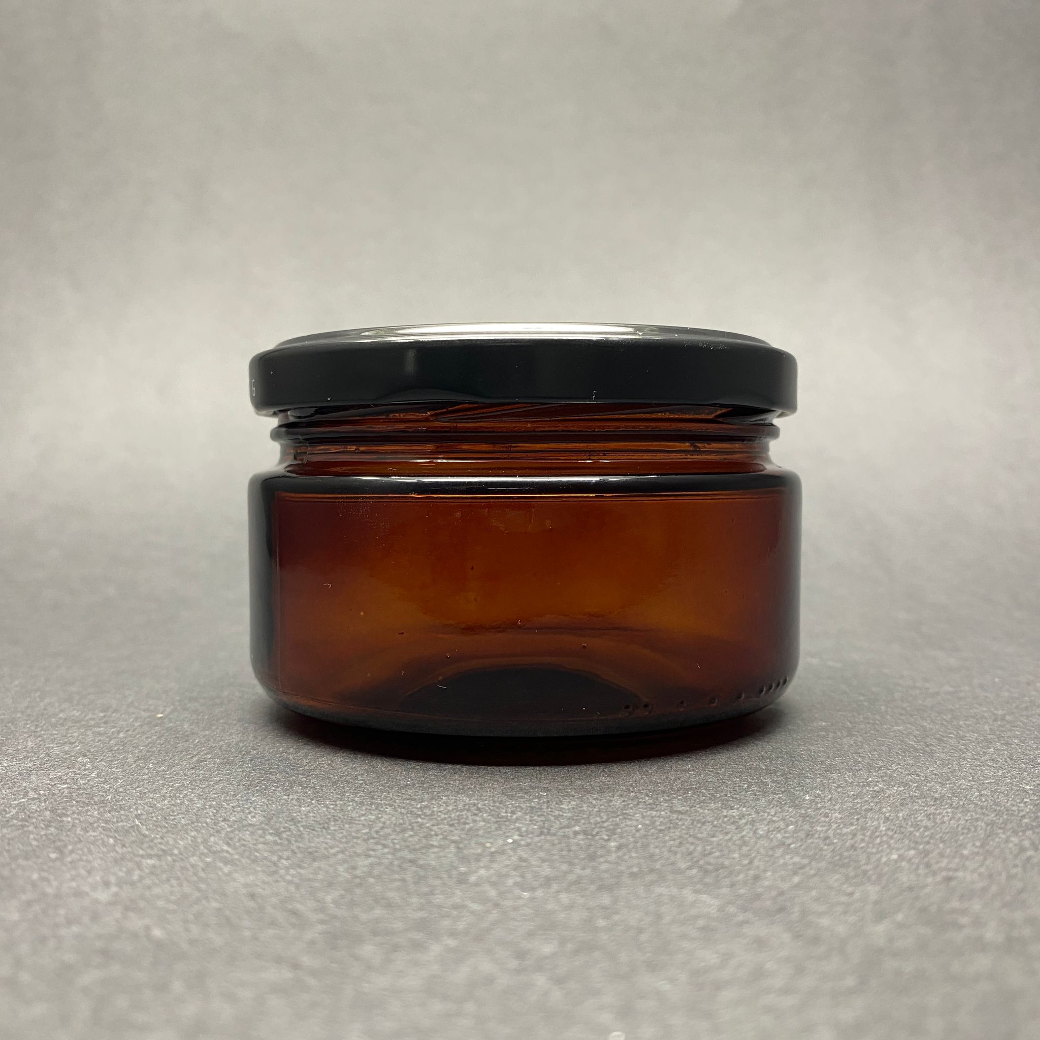 230 Cc Amber Cam Kavanoz - Siyah Metal Kapaklı - 230 Ml Kahverengi Kavanoz - Mum Kavanozu