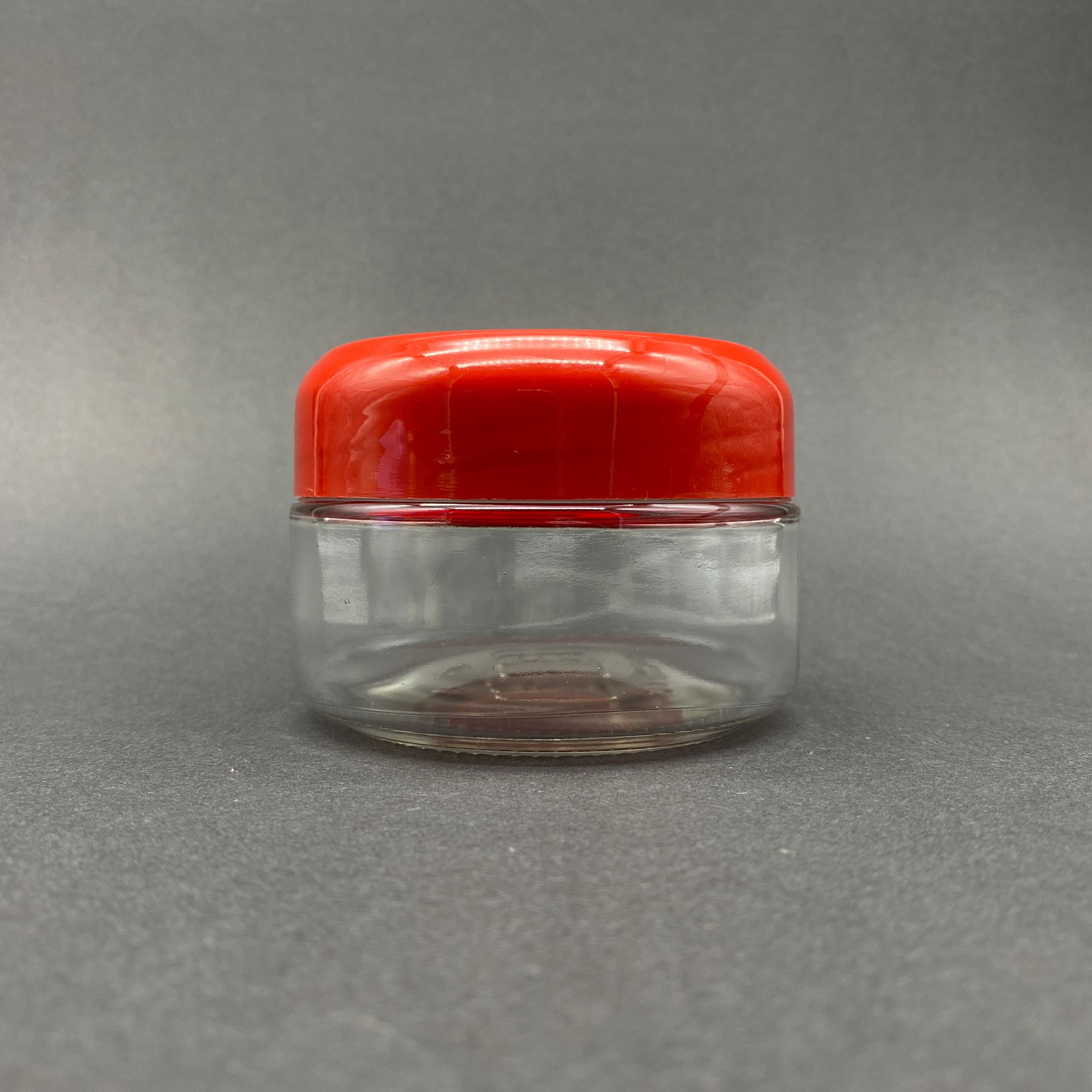230 Cc Cam Kavanoz - Kırmızı Plastik Kapaklı - 230 Ml Cam Kavanoz - Geniş Magnolia Kavanozu