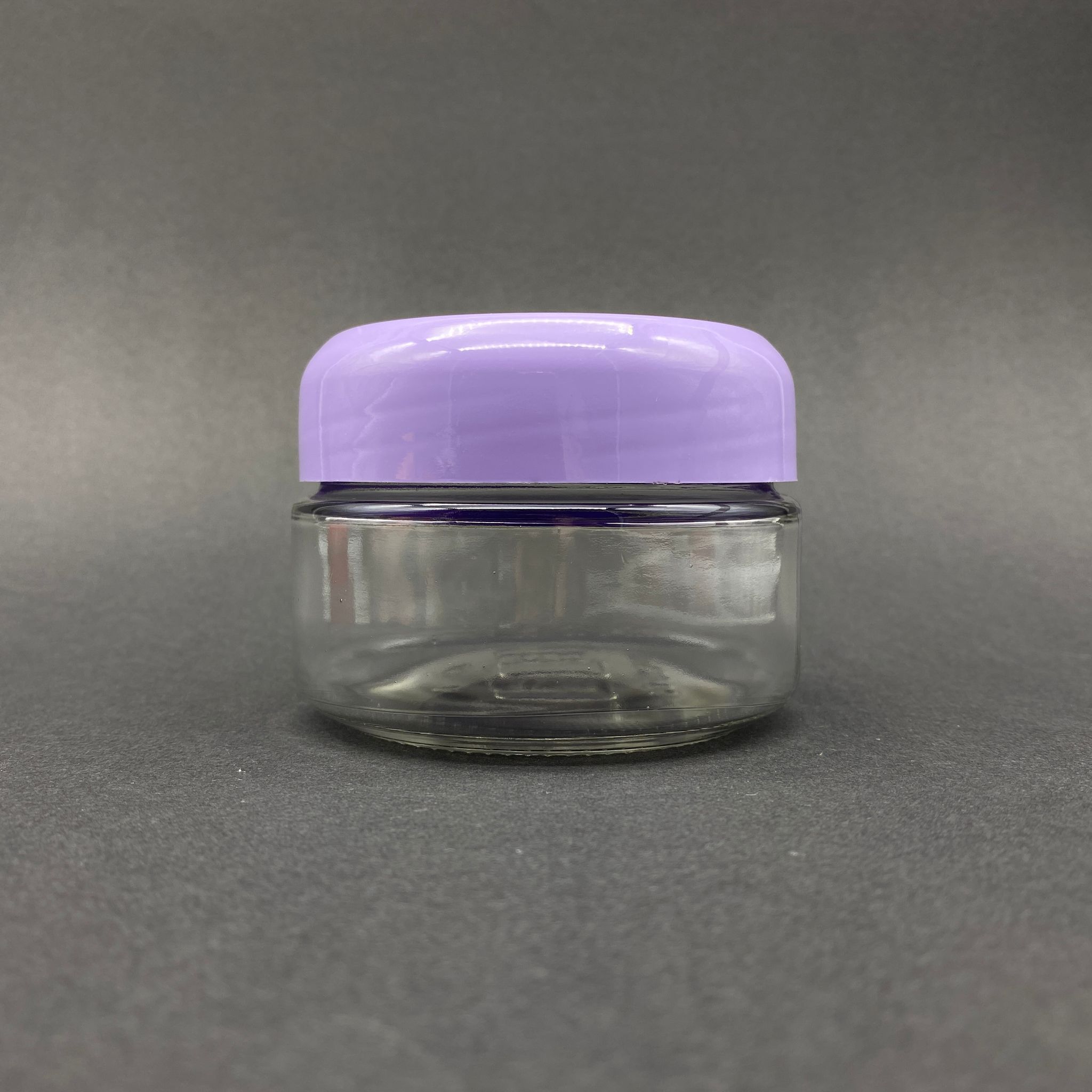 230 Cc Cam Kavanoz - Lila Plastik Kapaklı - 230 Ml Cam Kavanoz - Geniş Magnolia Kavanozu