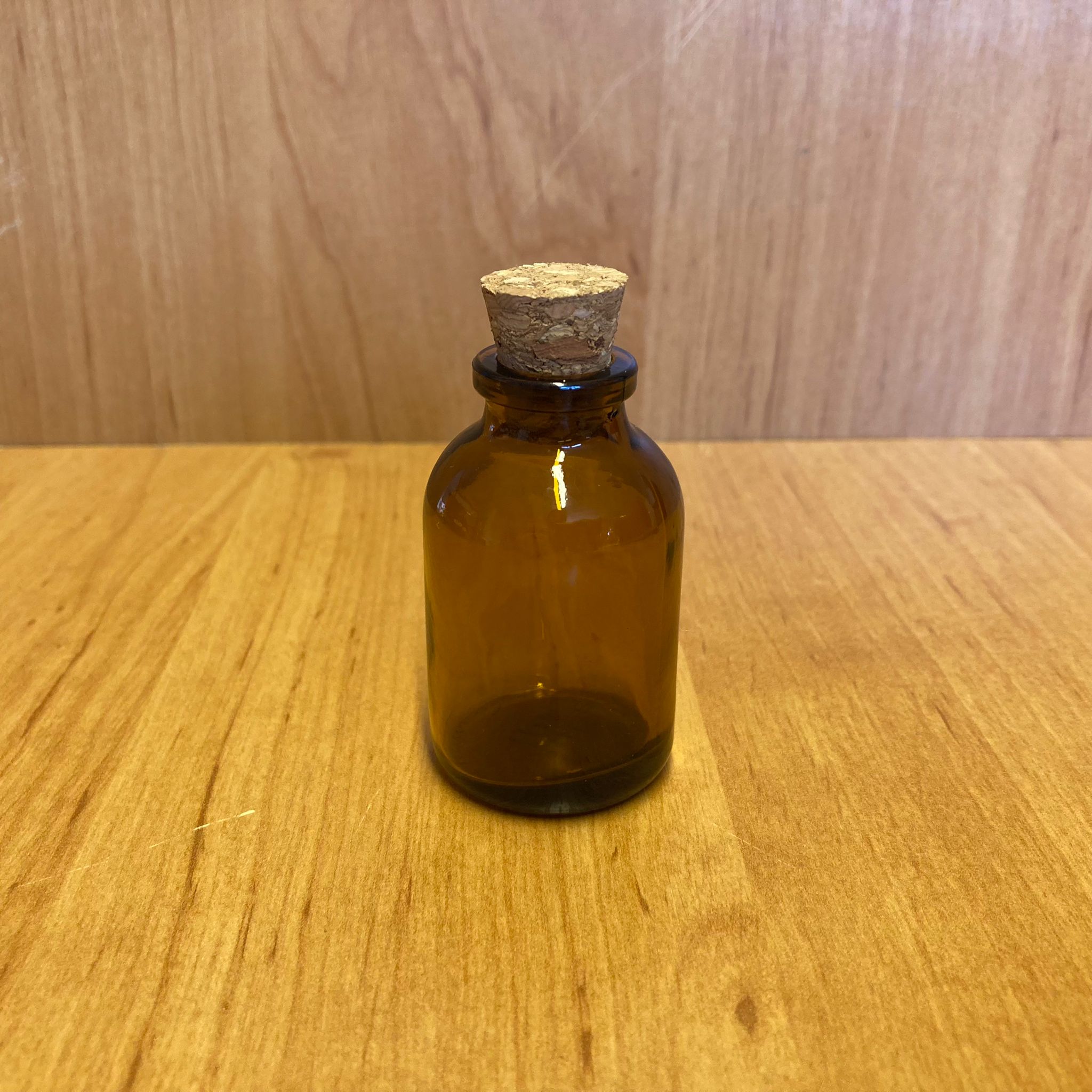 25 Cc Amber Mantar Tıpalı Cam Şişe - Mantar Tıpalı Kahverengi Cam Şişe 25 Ml