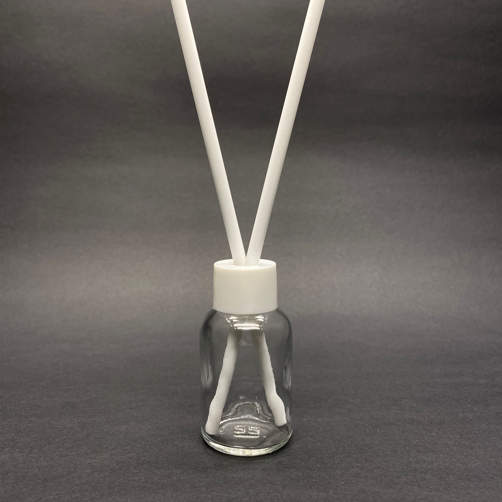 25 Cc Cam Bambu Oda Kokusu Şişesi - 25 Ml Çubuklu Bambu Oda Kokusu Şişesi - Difüzör Şişe- Cam Şişe + Beyaz Plastik Kapak + Plastik Tıpa + 2 Adet Fiber Beyaz Bambu Çubuk
