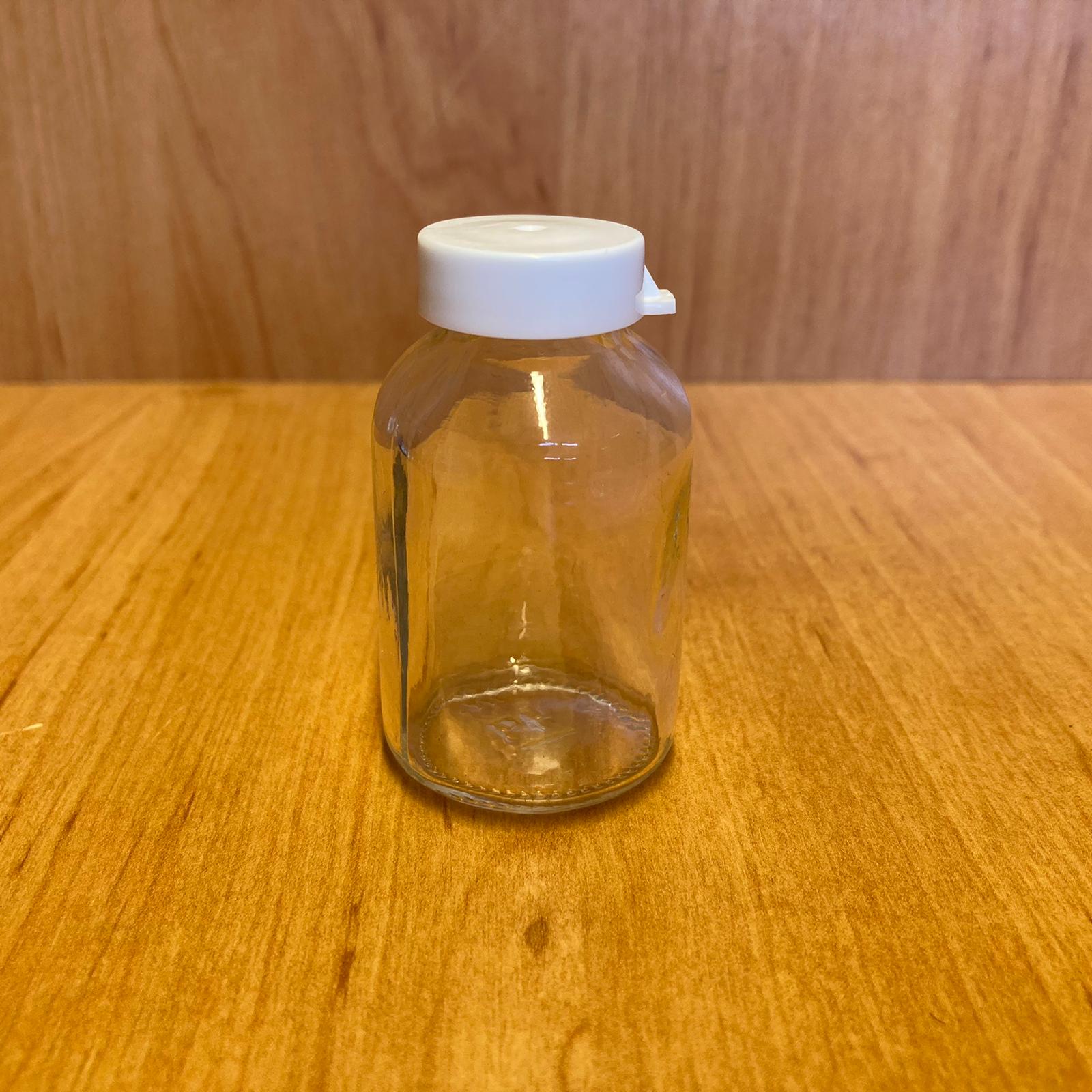 25 Cc Flakon Penisilin Şişesi - Beyaz Kapaklı - 25 Ml Kapaklı Cam Şişe - Sızdırmaz - Elle Kapanır