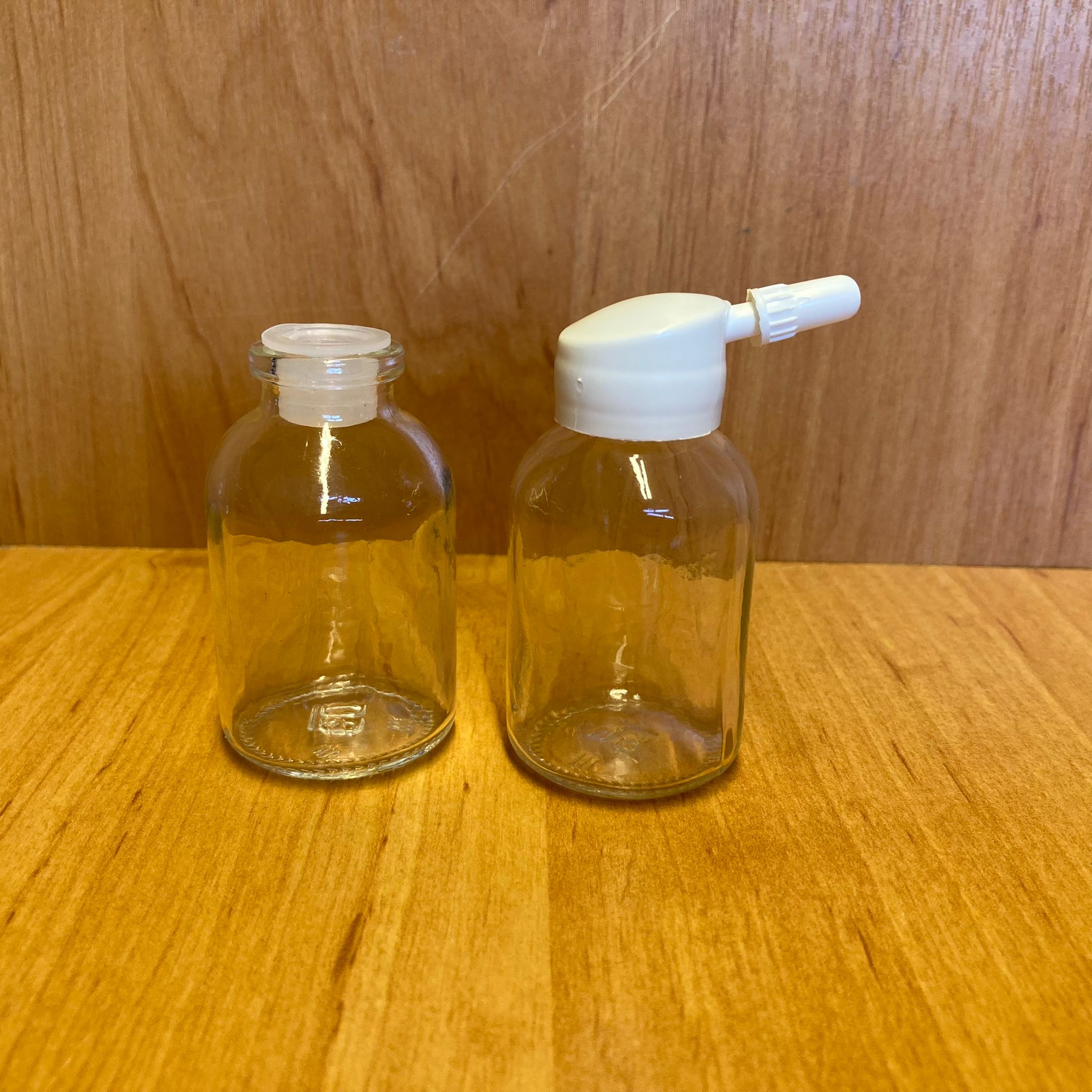 25 Cc Flakon Penisilin Şişesi - Beyaz Tank Damlalıklı - Plastik Tıpalı - 25 Ml Damlalıklı Cam Şişe