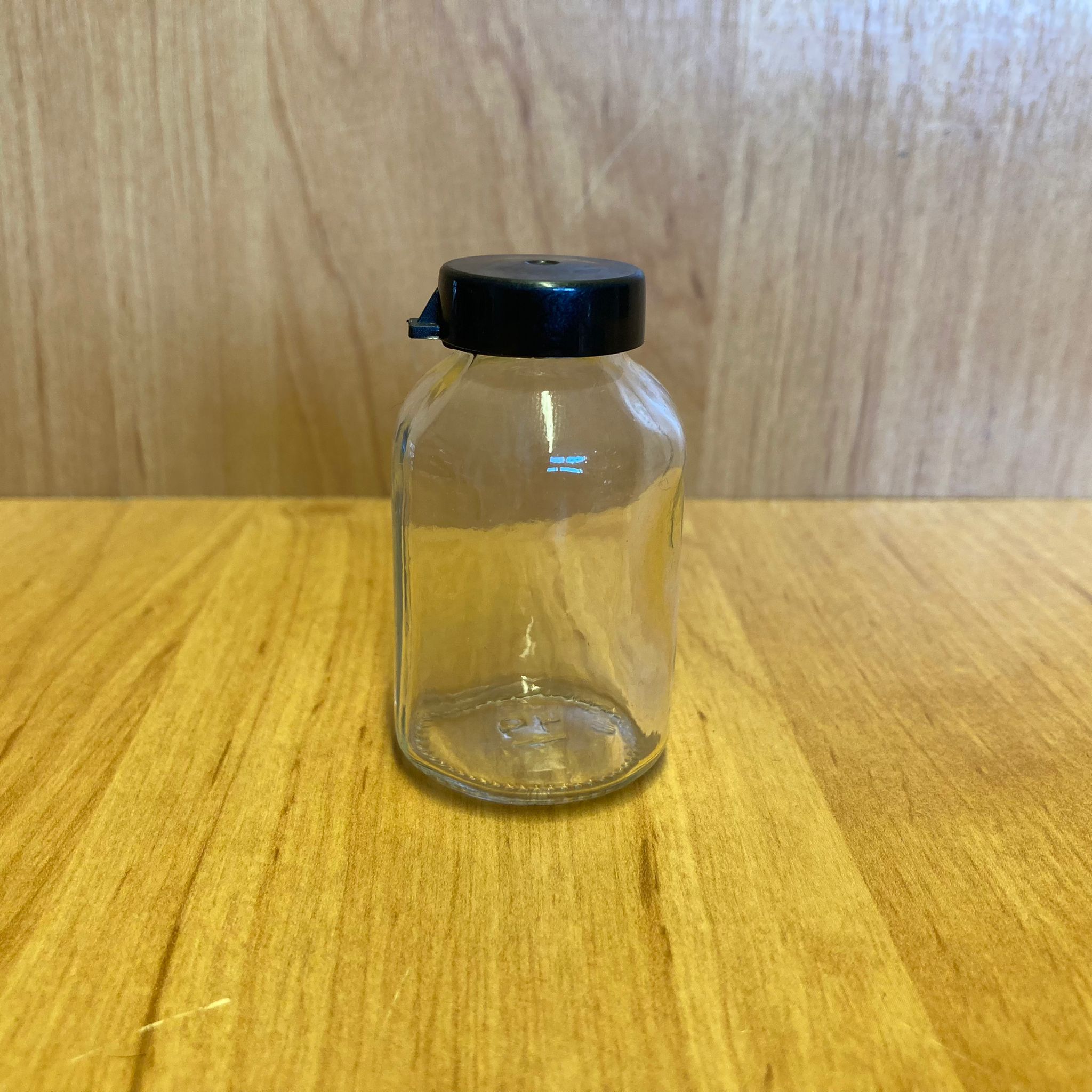 25 Cc Flakon Penisilin Şişesi - Siyah Kapaklı - 25 Ml Kapaklı Cam Şişe - Sızdırmaz - Elle Kapanır