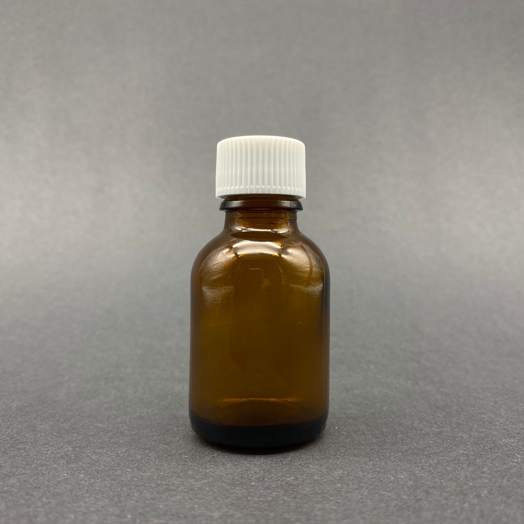 25 Cc Kahverengi Cam Şişe - Beyaz Kapaklı - 25 Ml Amber Standart Cam Şişe