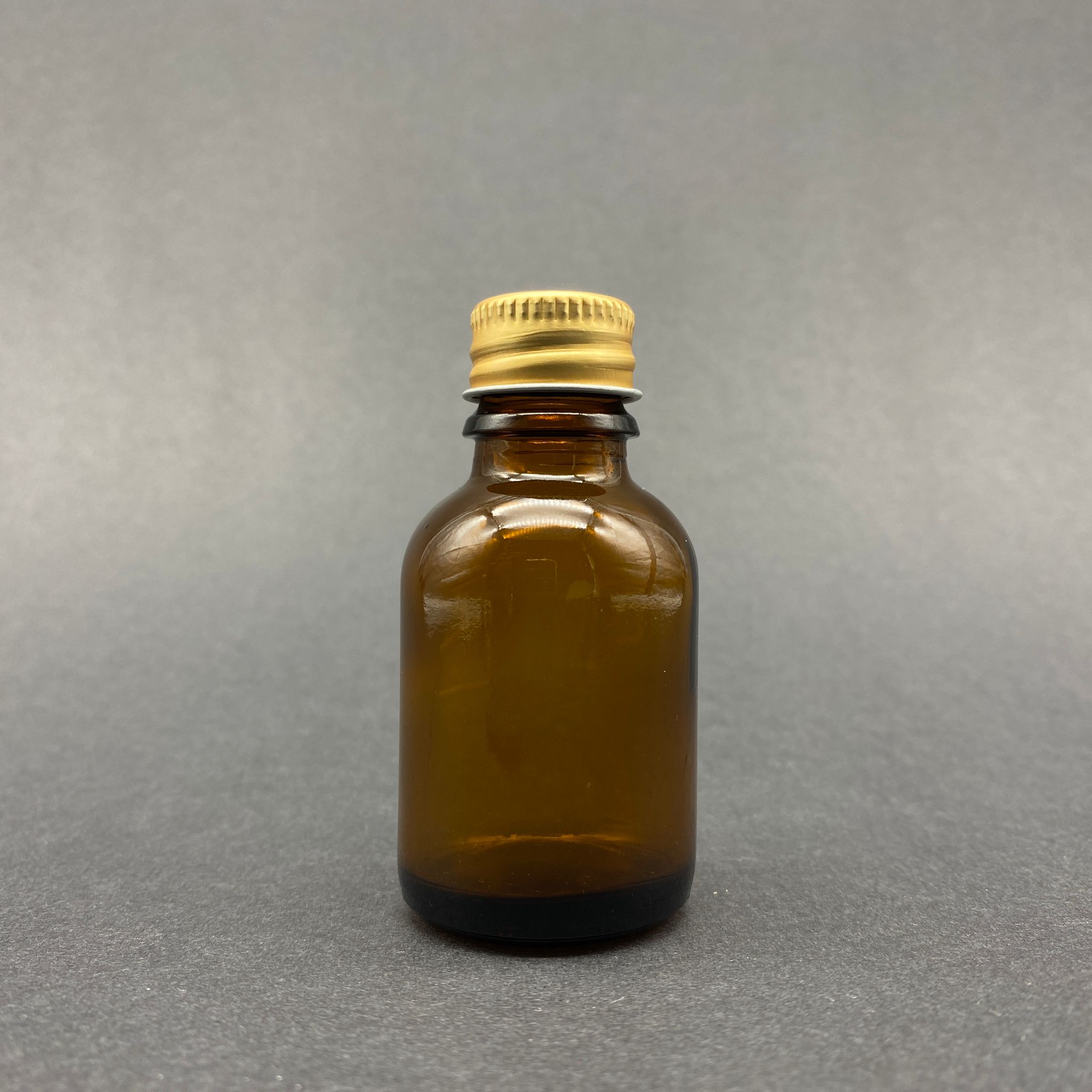 25 Cc Kahverengi Cam Şişe - Gold Vidalı Metal Kapaklı - 25 Ml Amber Standart Cam Şişe