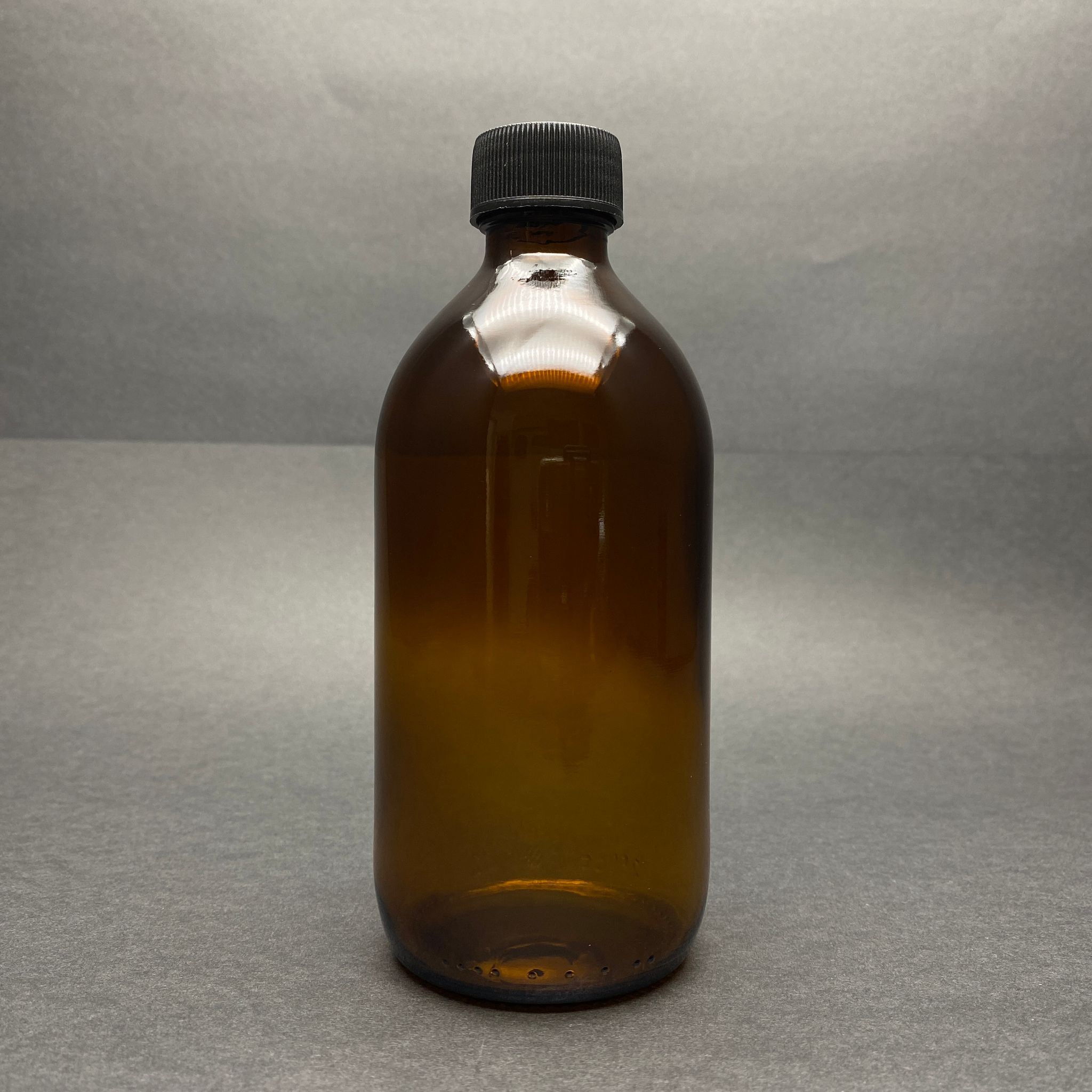 250 Cc Amber Cam Şişe - Siyah Plastik Kapaklı - 250 Ml Kahverengi Boş Şurup Şişesi (Ağız Çapı 25 Mm)