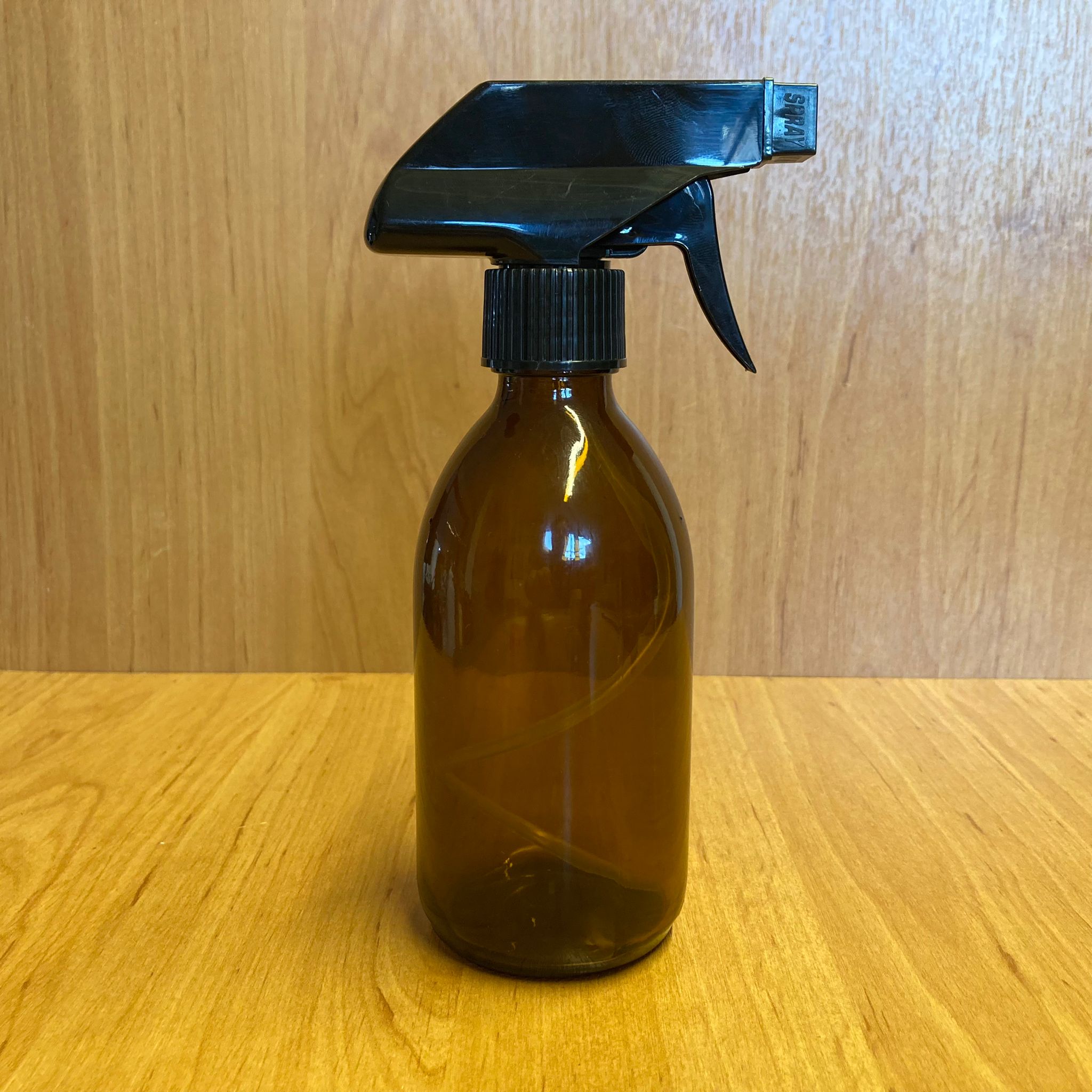 250 Cc Amber Cam Şişe - Siyah Tetik Spreyli - 250 Ml Kahverengi Spreyli Şişe