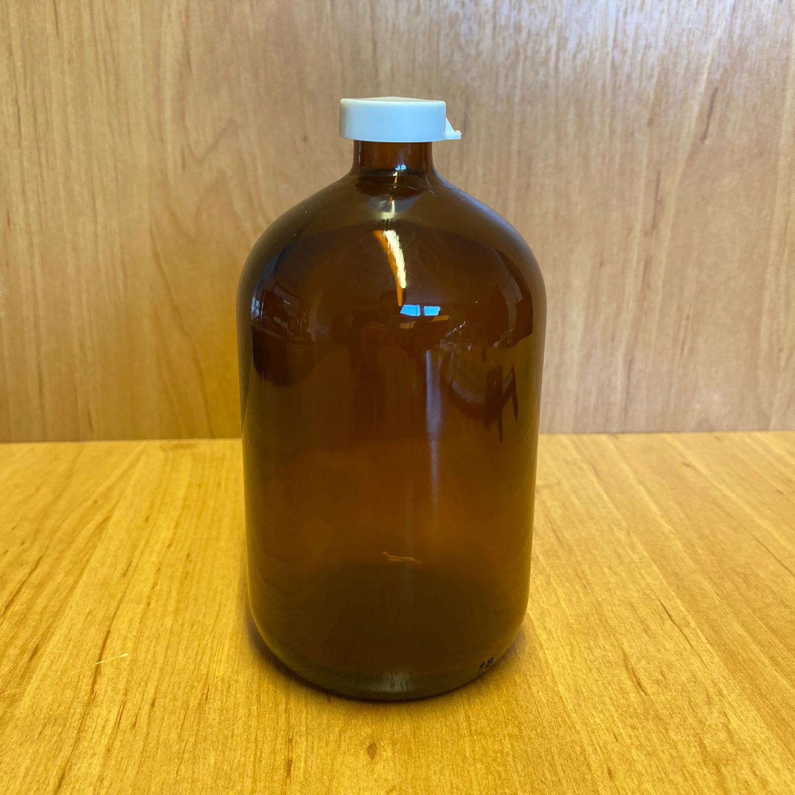 250 Cc Amber Flakon Penisilin Şişesi - Beyaz Kapaklı - 250 Ml Kapaklı Kahverengi Cam Şişe - Sızdırmaz - Elle Kapanır