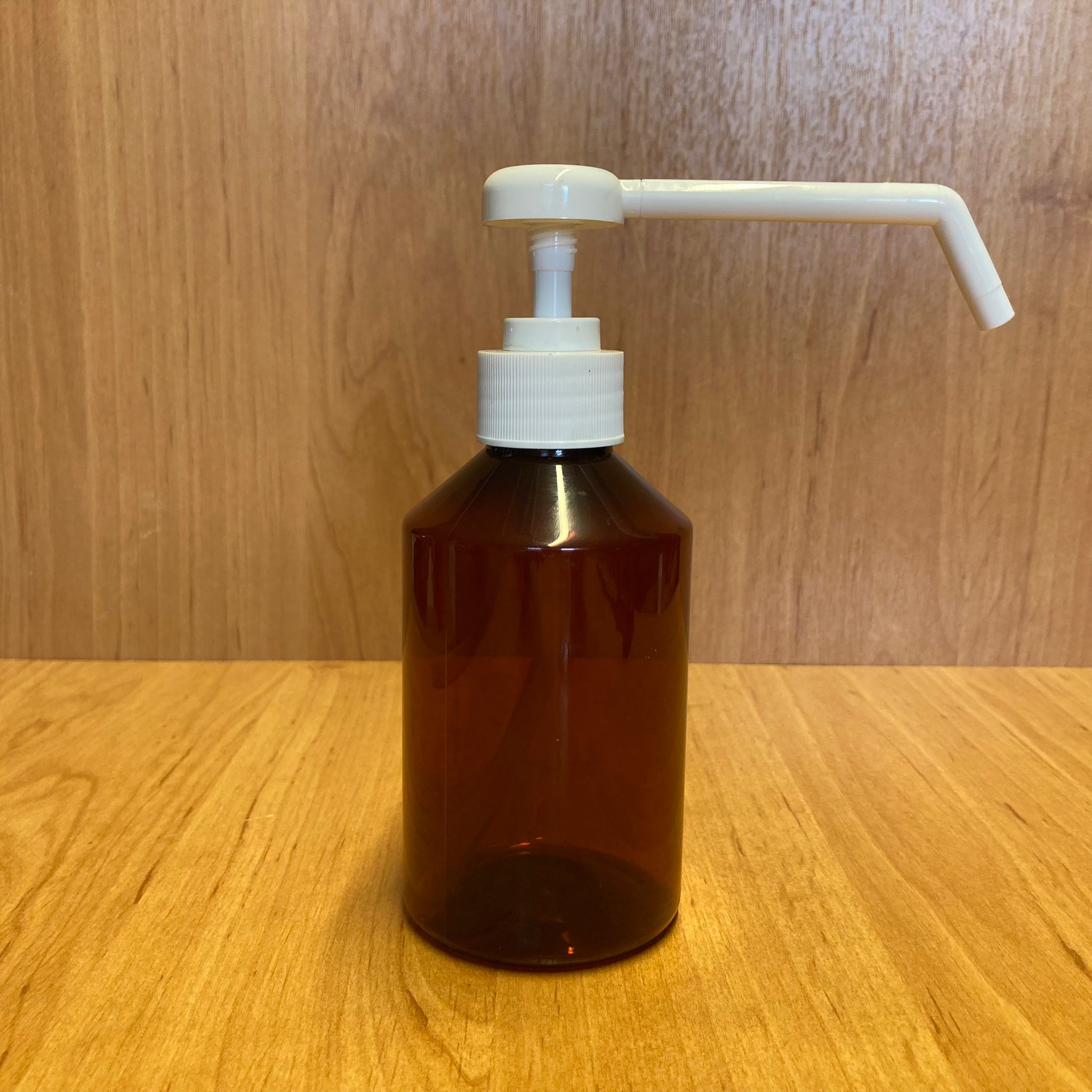 250 Cc Amber Plastik Şişe - Dispansiyer Pompalı - 250 Ml Kahverengi Boş Plastik Şişe