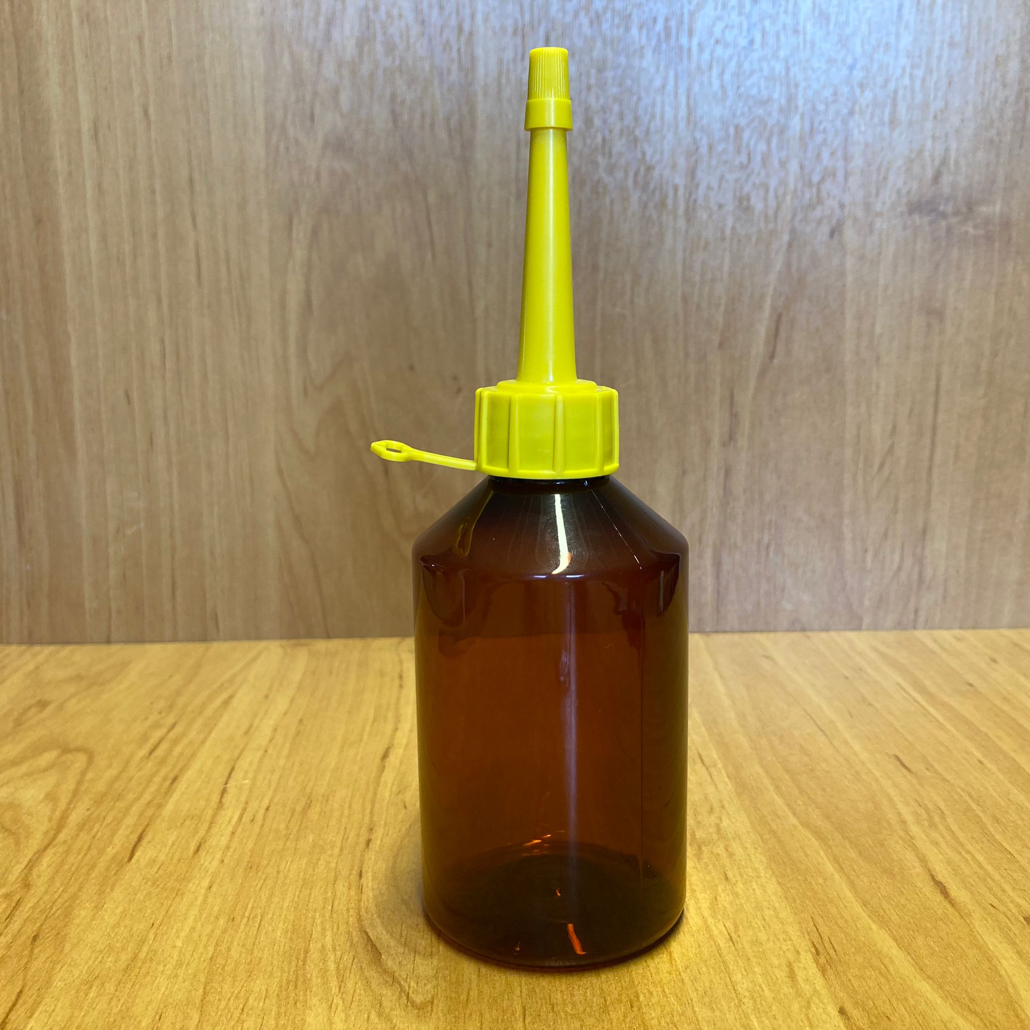 250 Cc Amber Plastik Şişe - Sarı Akıtıcılı Kapaklı - 250 Ml Kahverengi Boş Plastik Şişe