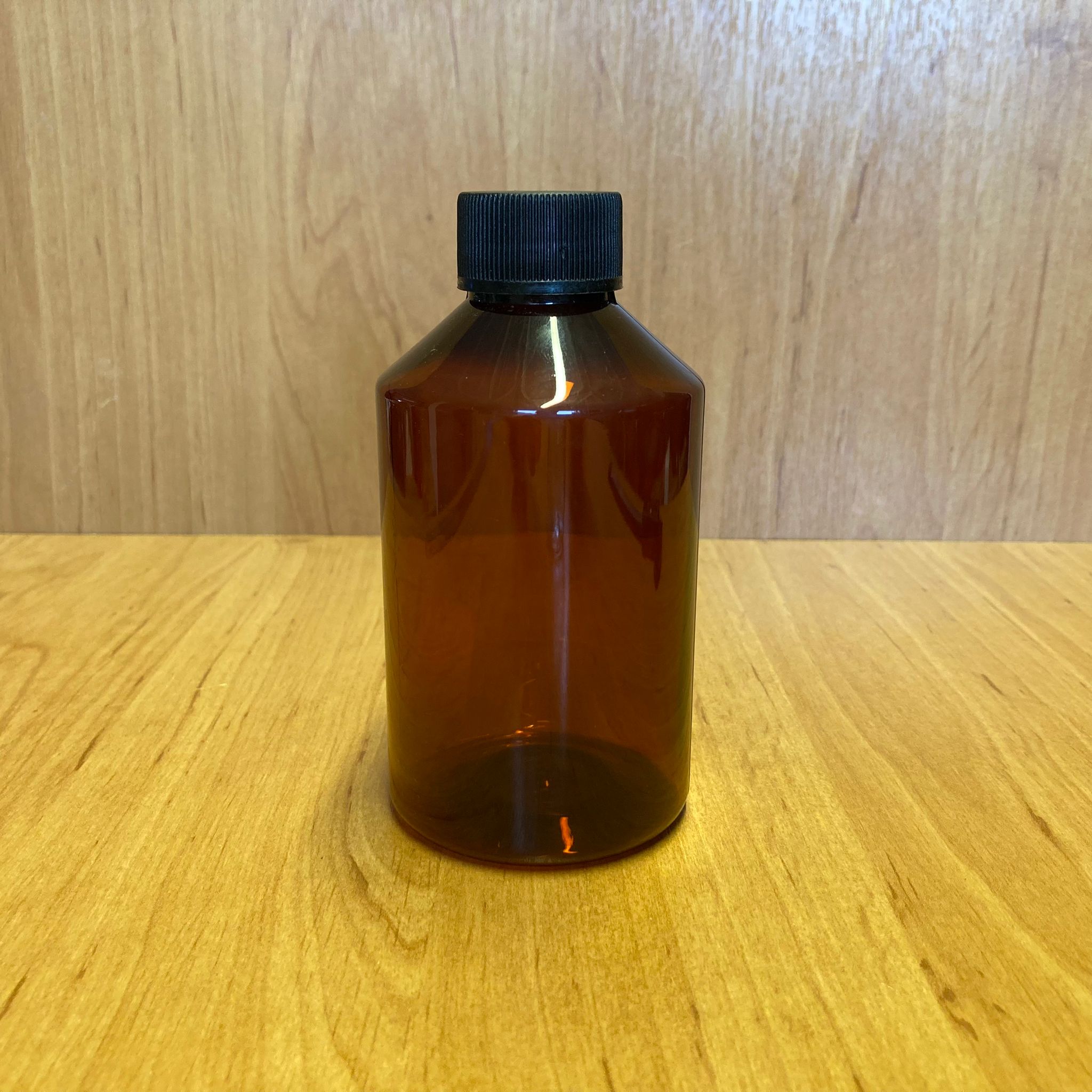 250 Cc Amber Plastik Şişe - Siyah Plastik Kapaklı - 250 Ml Kahverengi Boş Plastik Şişe