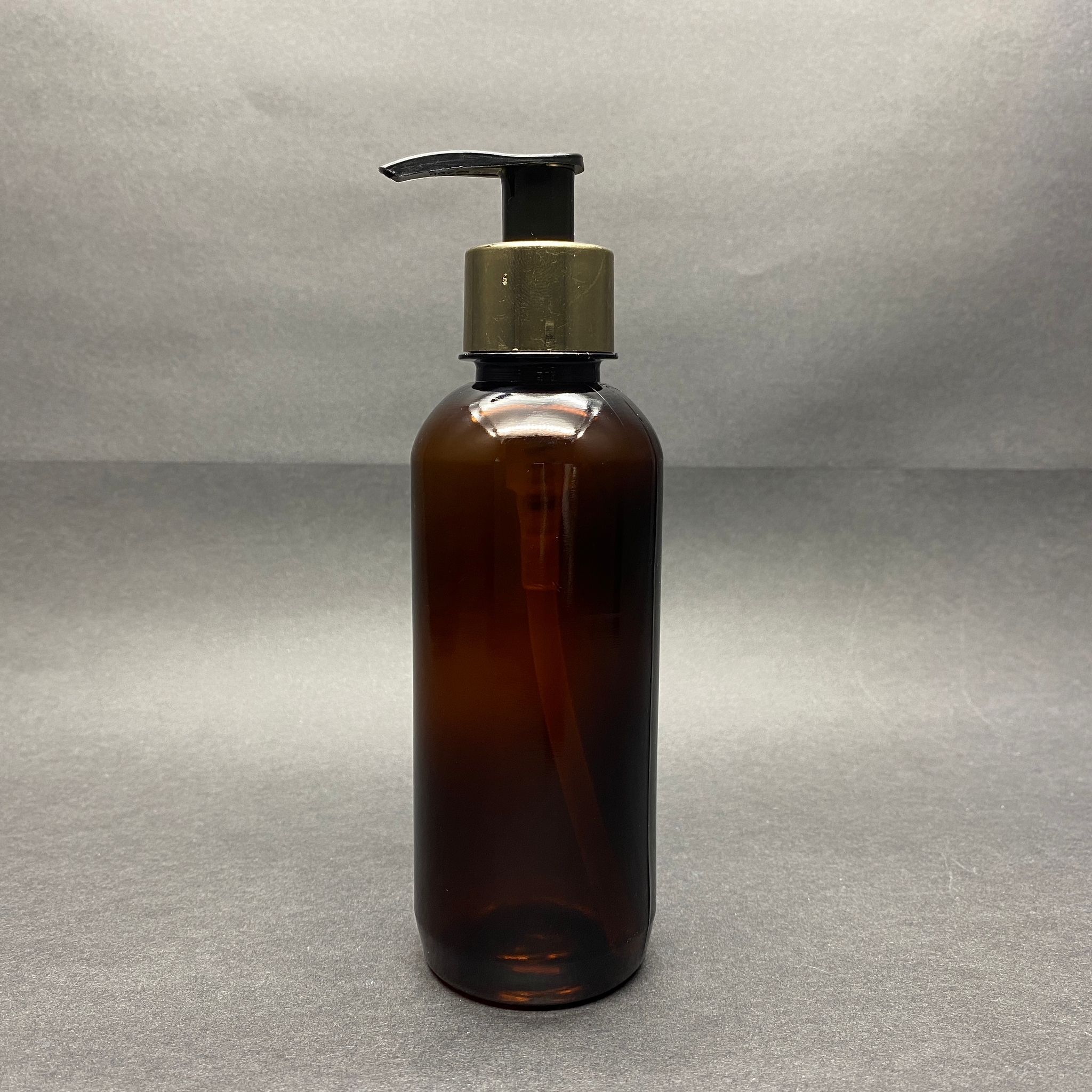 250 Cc Amber Sert Plastik Şişe - Gold Pompalı - Uzun Model - 250 Ml Kahverengi Pompalı Pet Şişe