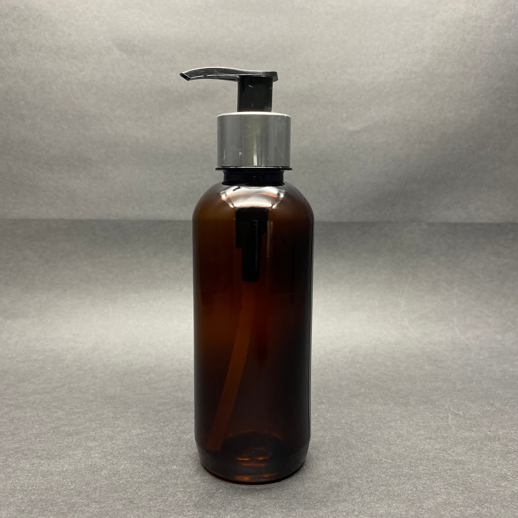 250 Cc Amber Sert Plastik Şişe - Gümüş Pompalı - Uzun Model - 250 Ml Kahverengi Pompalı Pet Şişe