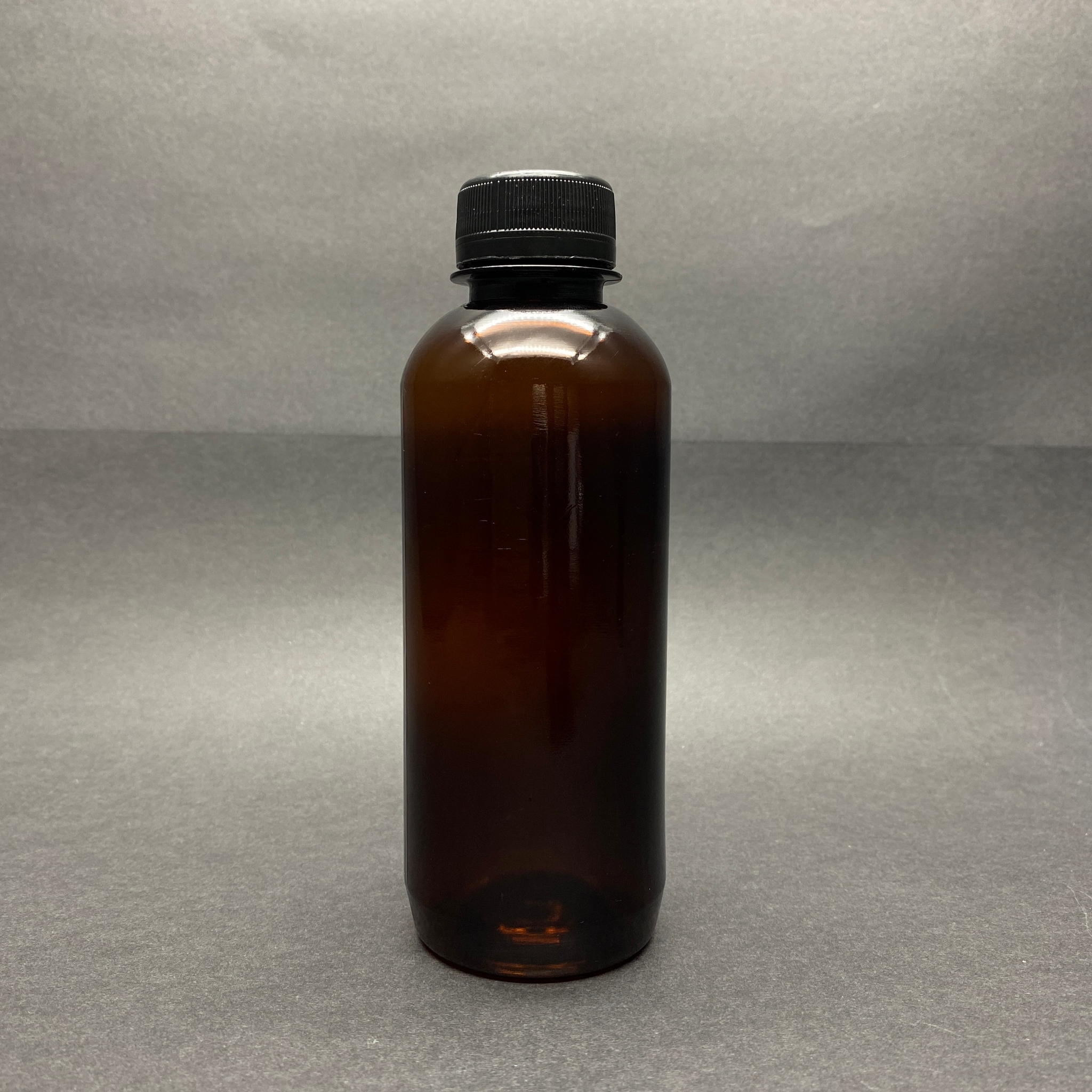 250 Cc Amber Sert Plastik Şişe - Siyah Kilitli Kapaklı - Uzun Model - 250 Ml Kahverengi Pet Şişe