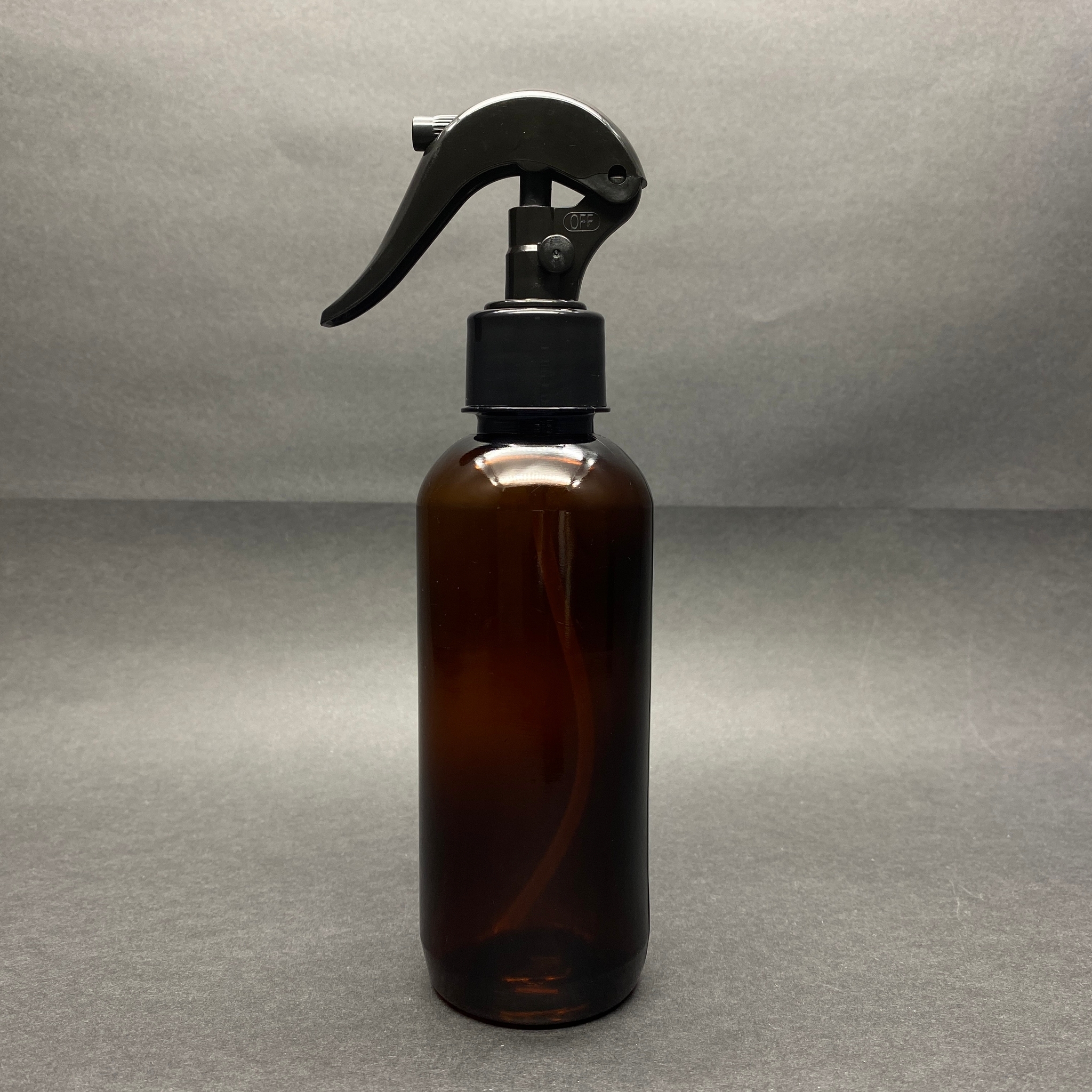 250 Cc Amber Sert Plastik Şişe - Siyah Triger Spreyli - Uzun Model - 250 Ml Kahverengi Spreyli Pet Şişe