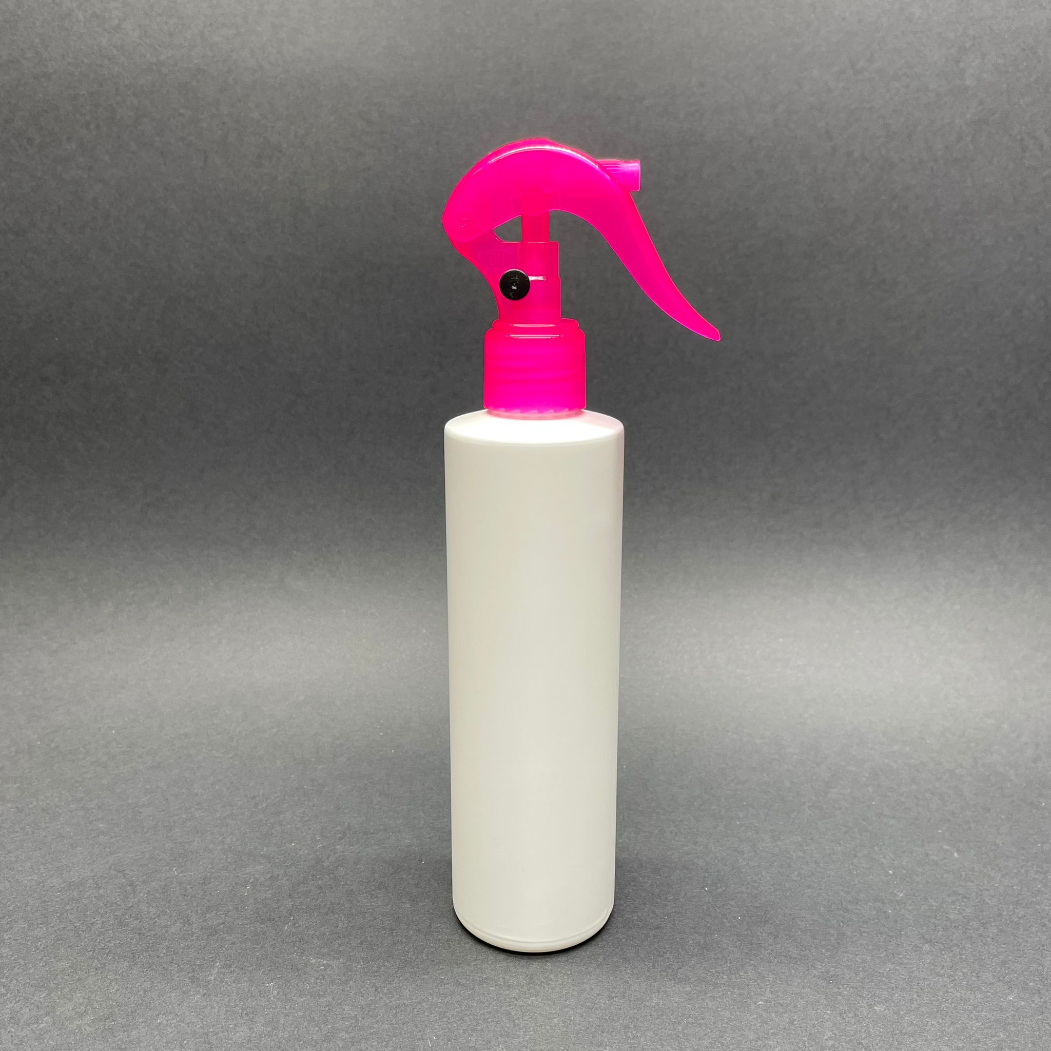 250 Cc Beyaz Polietilen Şişe - Pembe Triger Spreyli - 250 Ml Duman Püskürten Plastik Oda Parfümü Şişesi - Gül Suyu Şişesi