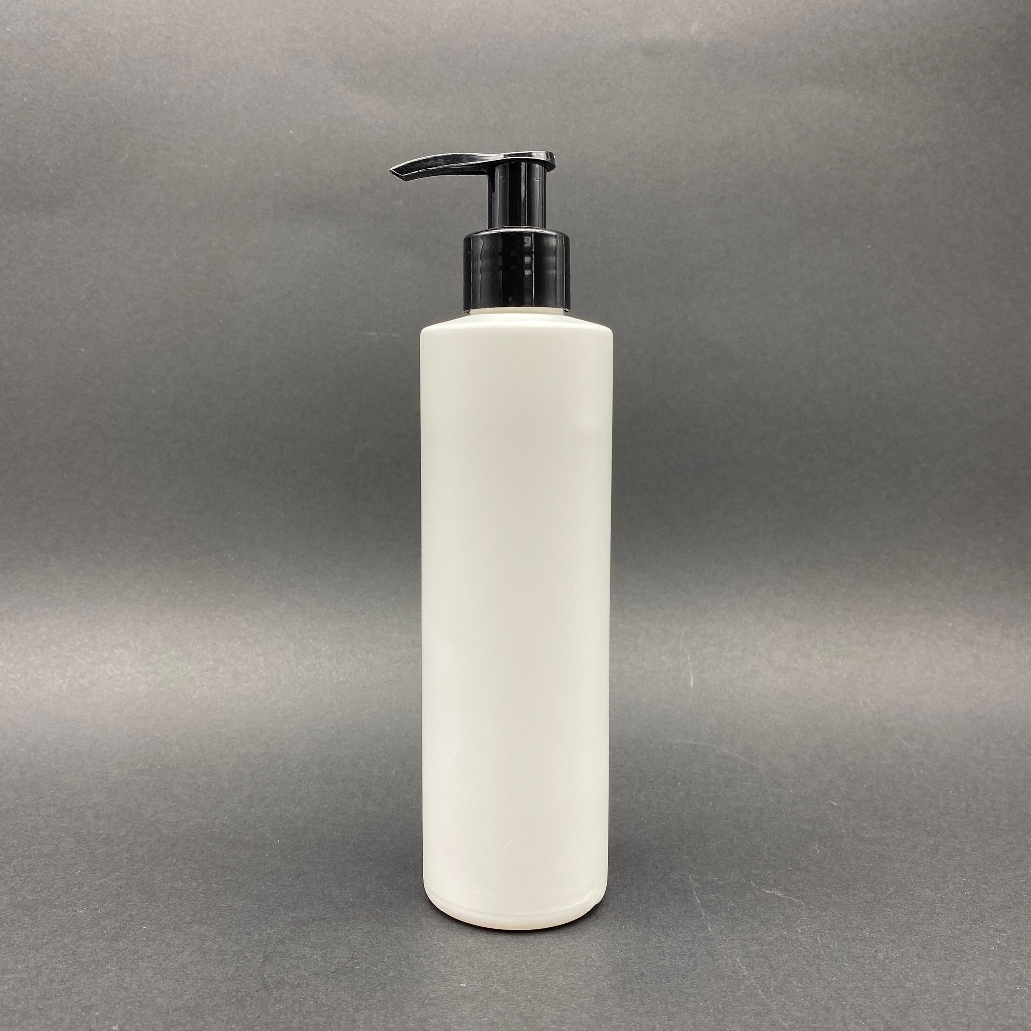 250 Cc Beyaz Polietilen Şişe - Siyah Pompalı - 250 Ml Pompalı Plastik Şişe