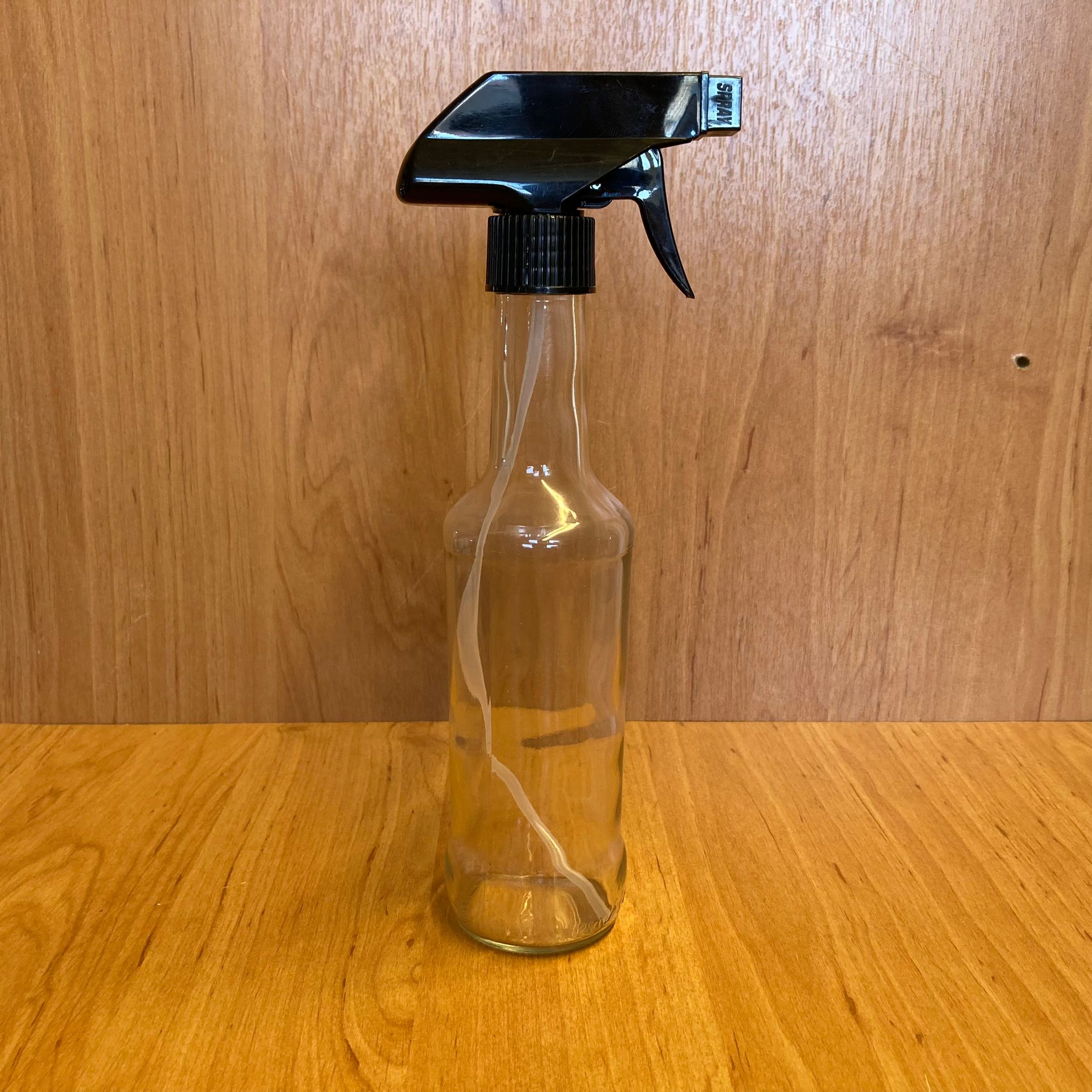 250 Cc Boğazlı Cam Şişe - Siyah Tetik Spreyli - 250 Ml Cam Spreyli Şişe