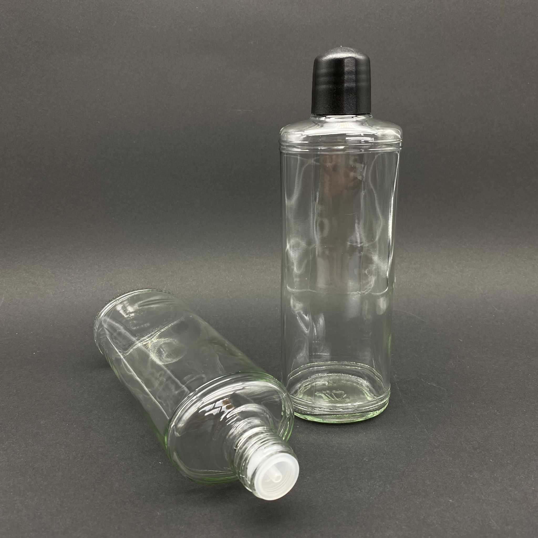 250 Cc Cam Oval Kolonya Şişesi Plastik Tıpalı - Kapaklı - 250 Ml Cam Kolonya Şişesi - Rebul Model