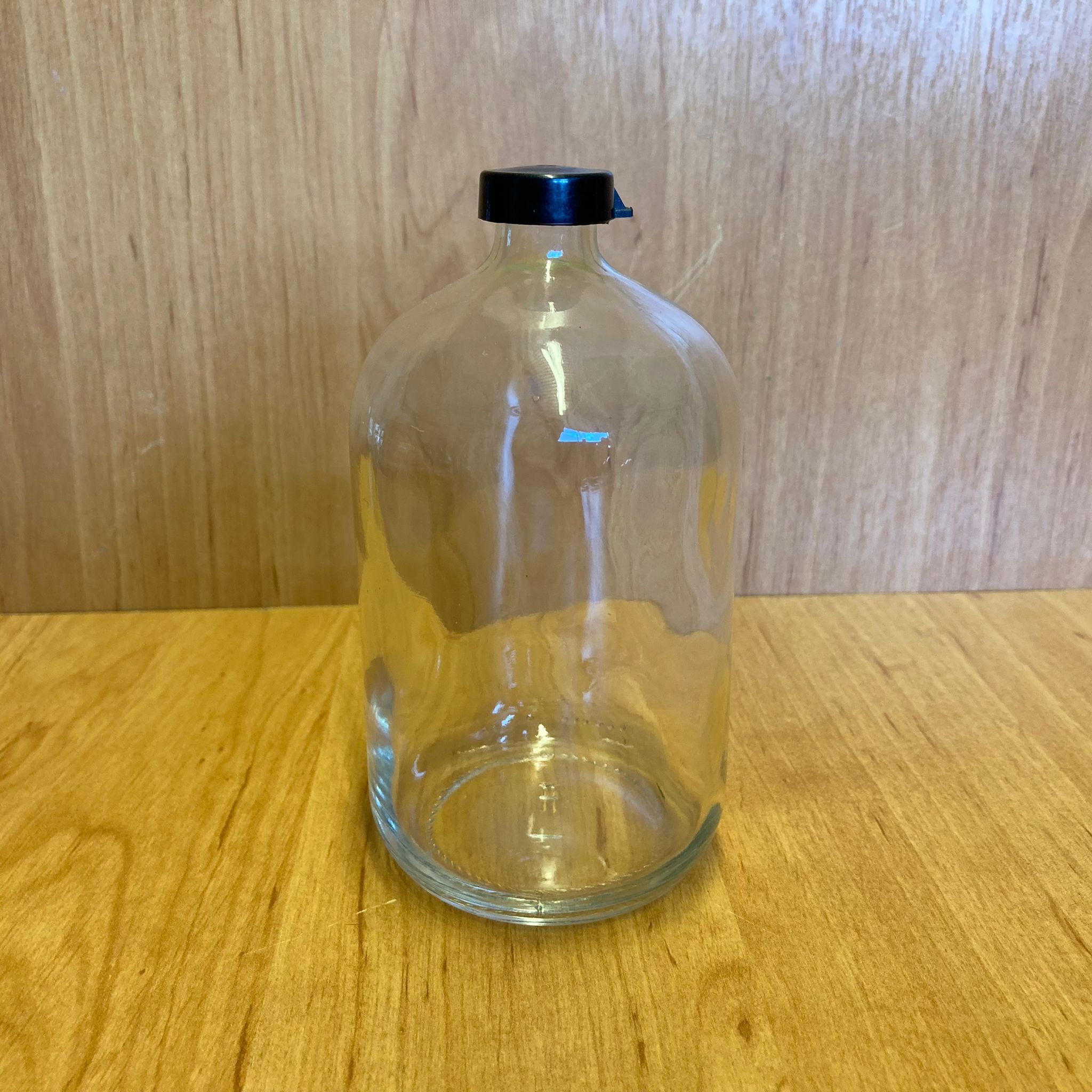 250 Cc Flakon Penisilin Şişesi - Siyah Kapaklı - 250 Ml Kapaklı Cam Şişe - Sızdırmaz - Elle Kapanır