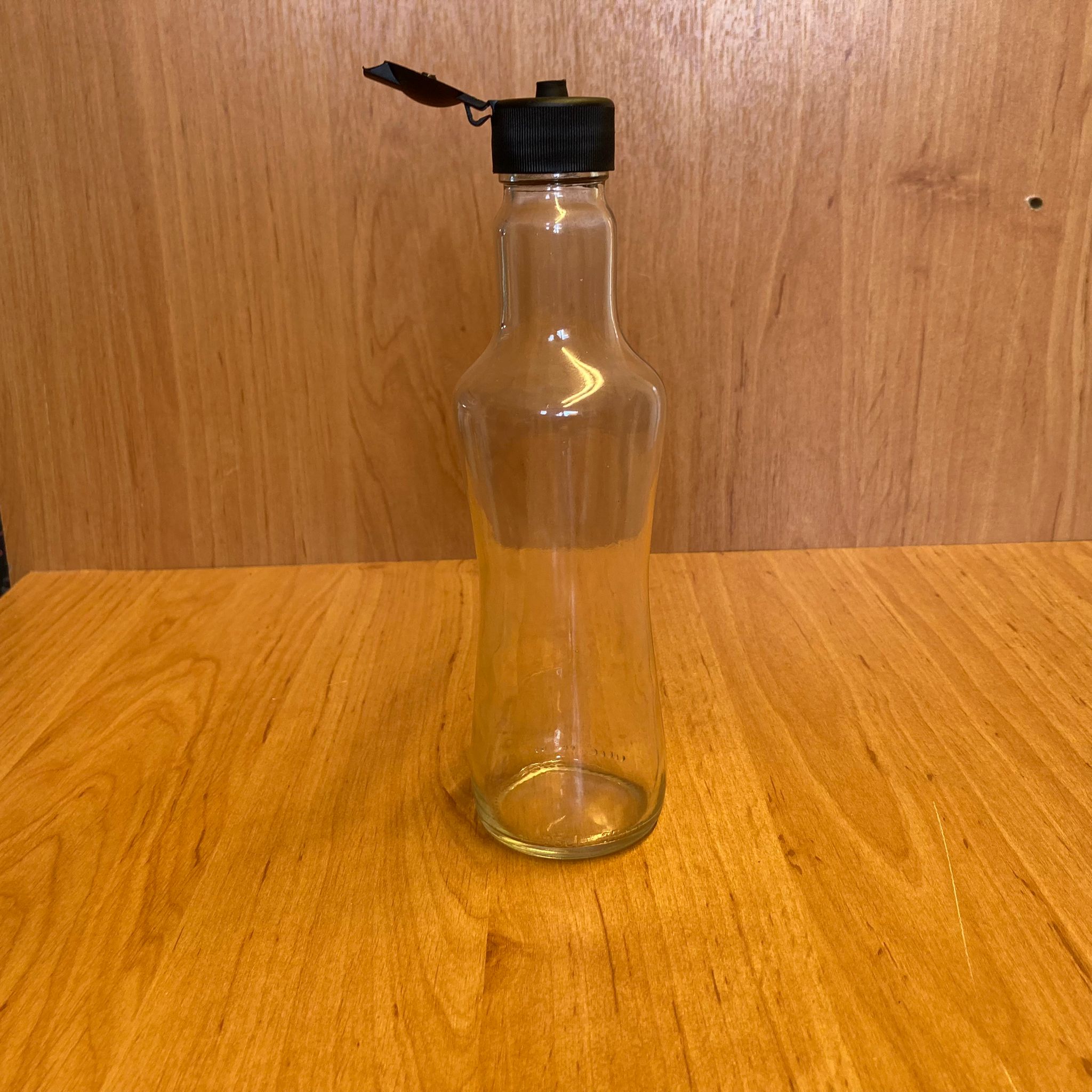 250 Cc İnce Belli Cam Şişe - Siyah Akıtıcılı Fliptop Kapaklı - 250 Ml Boş Cam Şişe - Açılır Kapanır Kapaklı