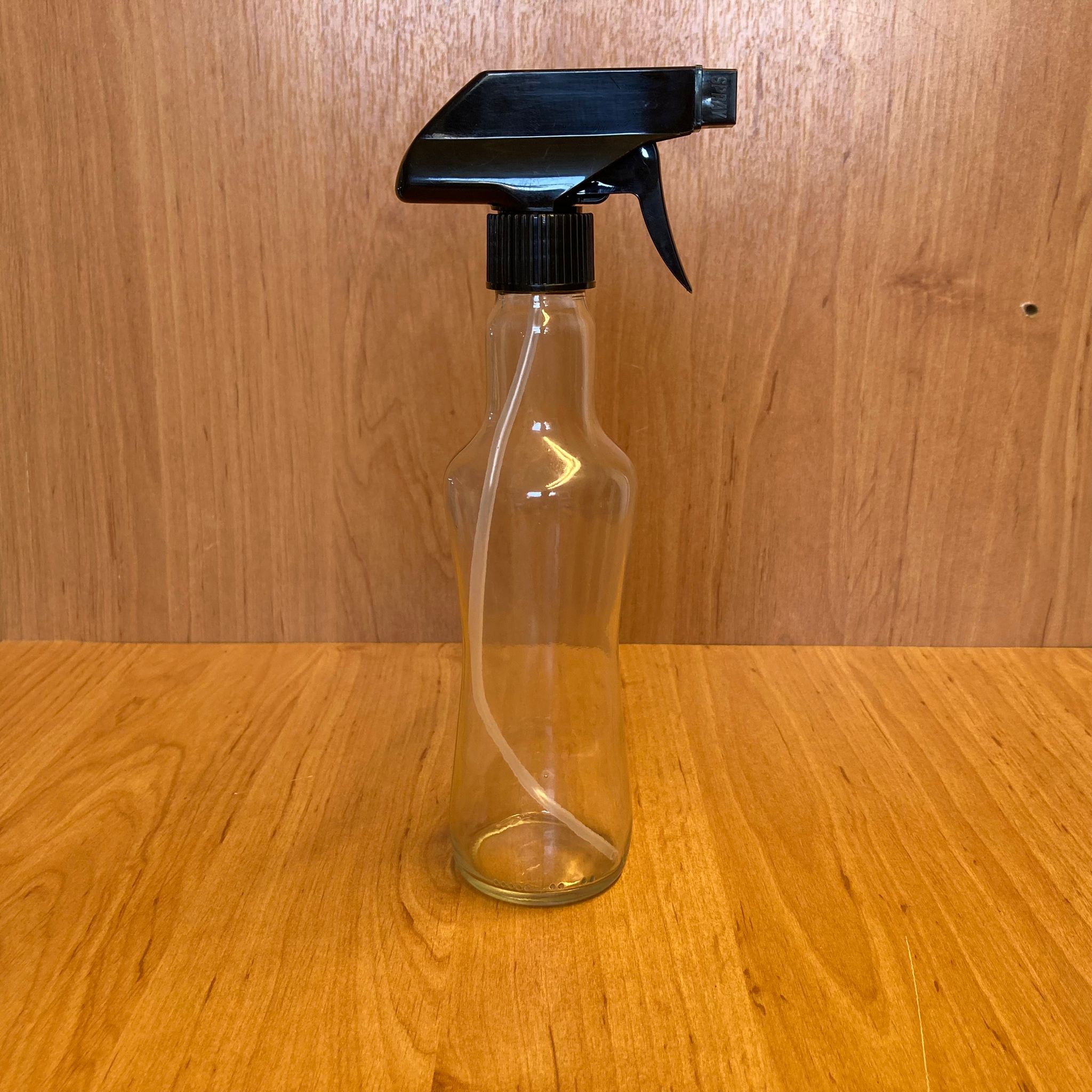 250 Cc İnce Belli Cam Şişe - Siyah Tetik Spreyli - 250 Ml Cam Spreyli Şişe