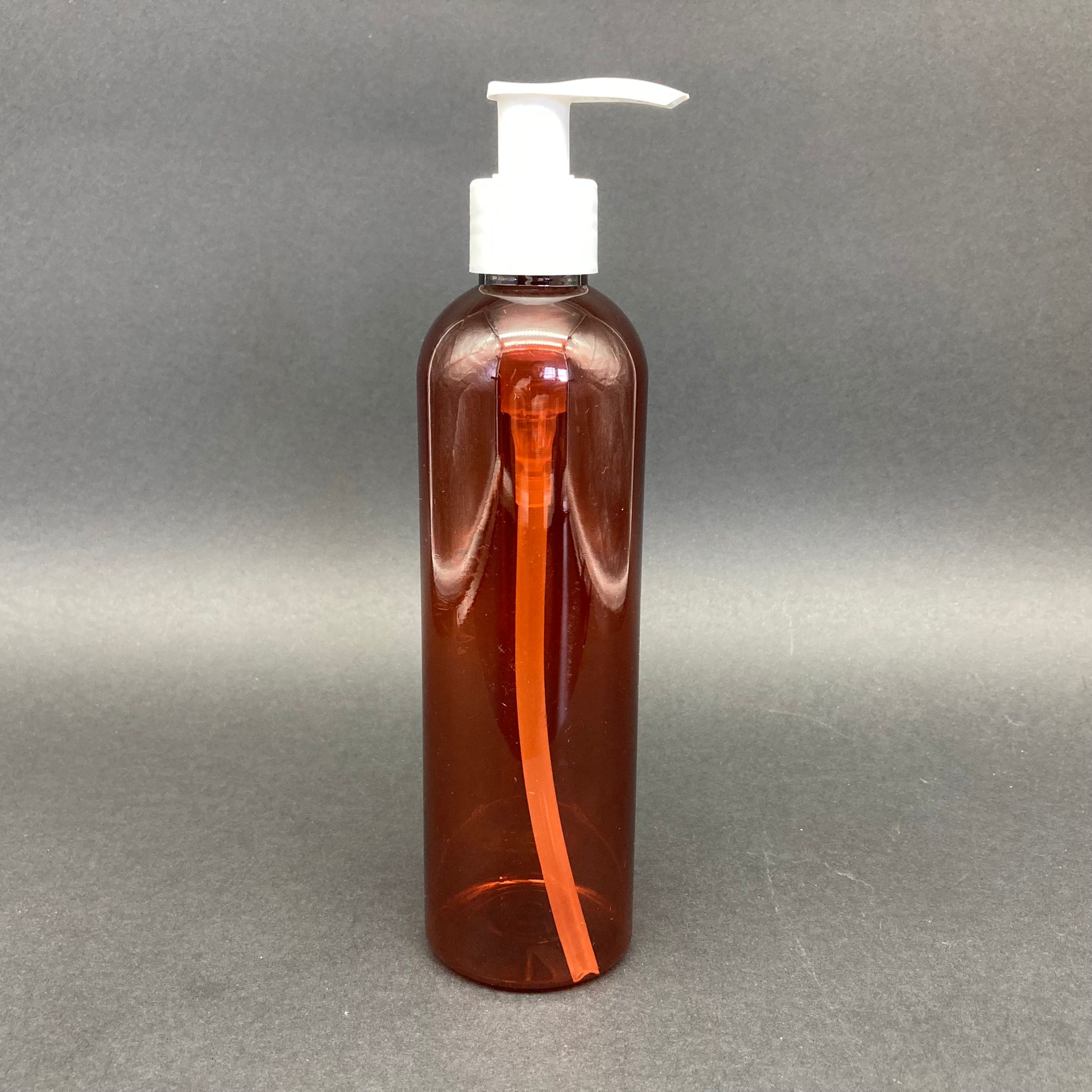 250 Cc Kahverengi Pet Şişe - Beyaz Pompalı - 250 Ml Pompalı Plastik Şişe