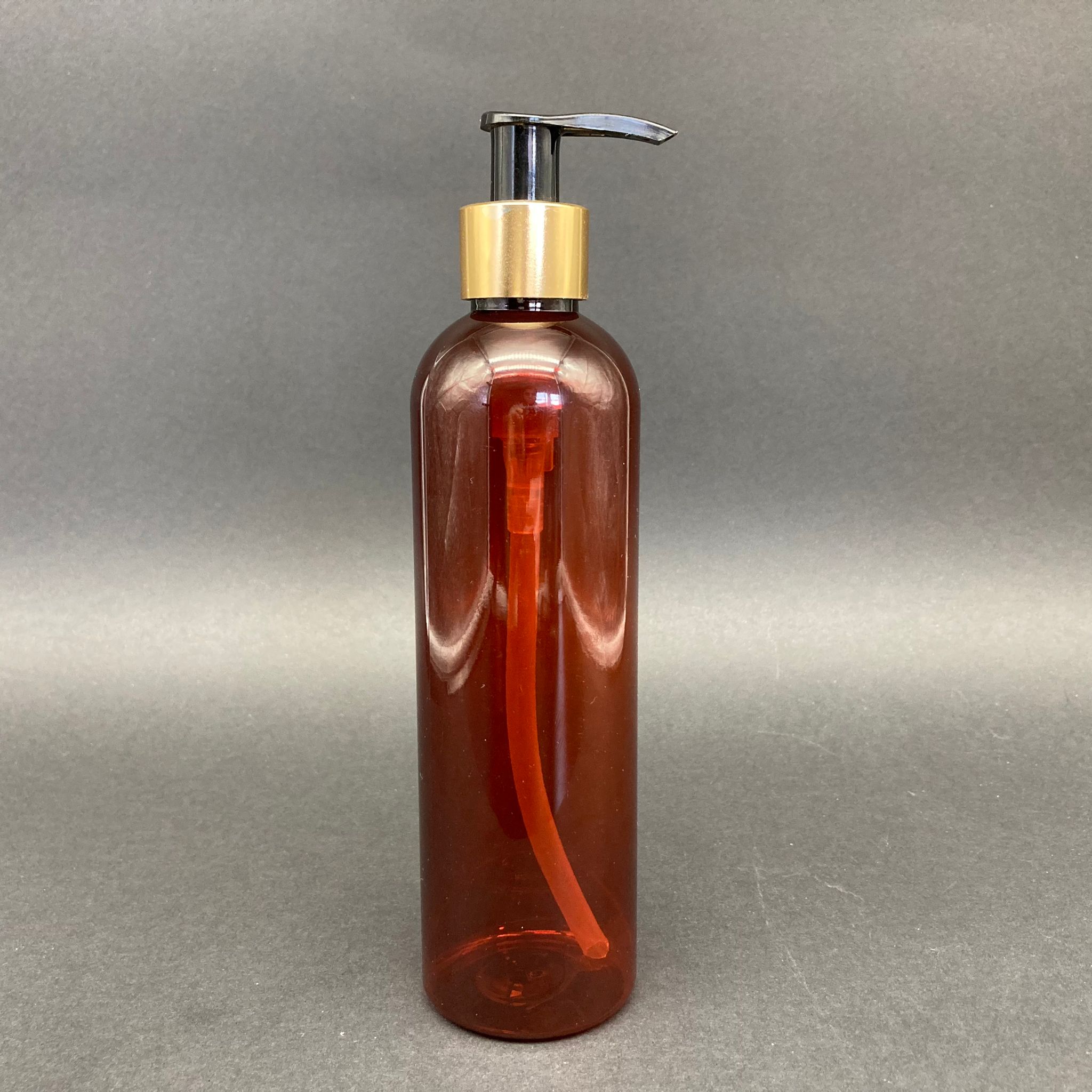 250 Cc Kahverengi Pet Şişe - Gold Pompalı - 250 Ml Pompalı Plastik Şişe