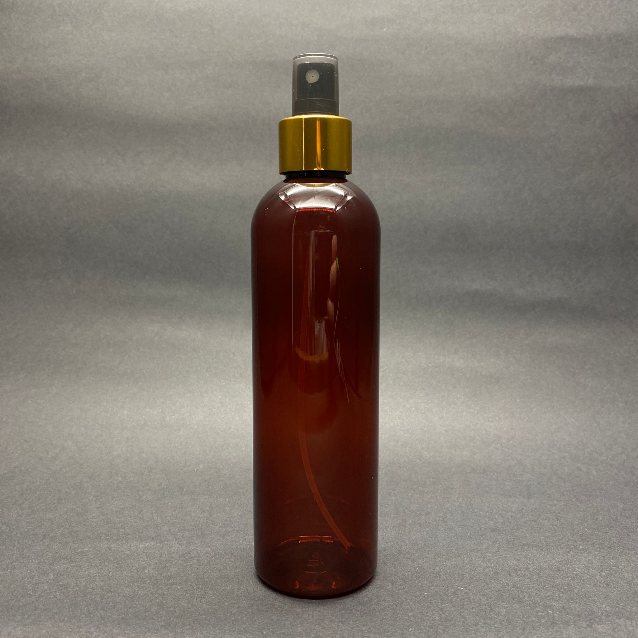 250 Cc Kahverengi Pet Şişe - Gold Spreyli  - 250 Ml Spreyli Plastik Şişe