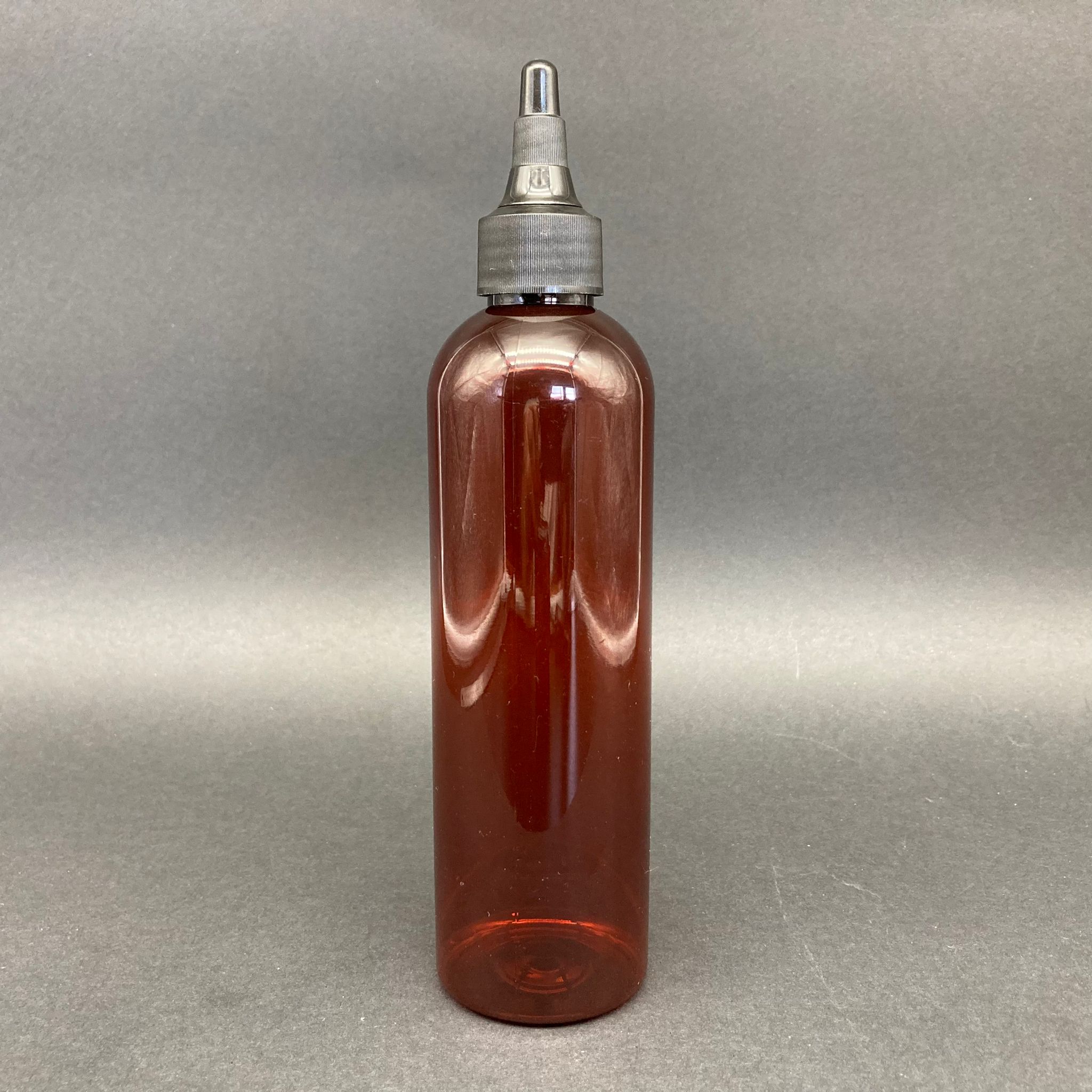250 Cc Kahverengi Pet Şişe - Siyah Asansör Kapaklı - 250 Ml Akıtıcılı Plastik Şişe