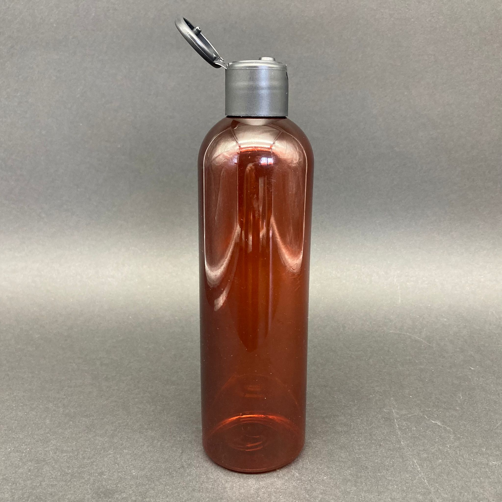 250 Cc Kahverengi Pet Şişe - Siyah Fliptop Akıtıcı Kapaklı - 250 Ml Akıtıcılı Plastik Şişe