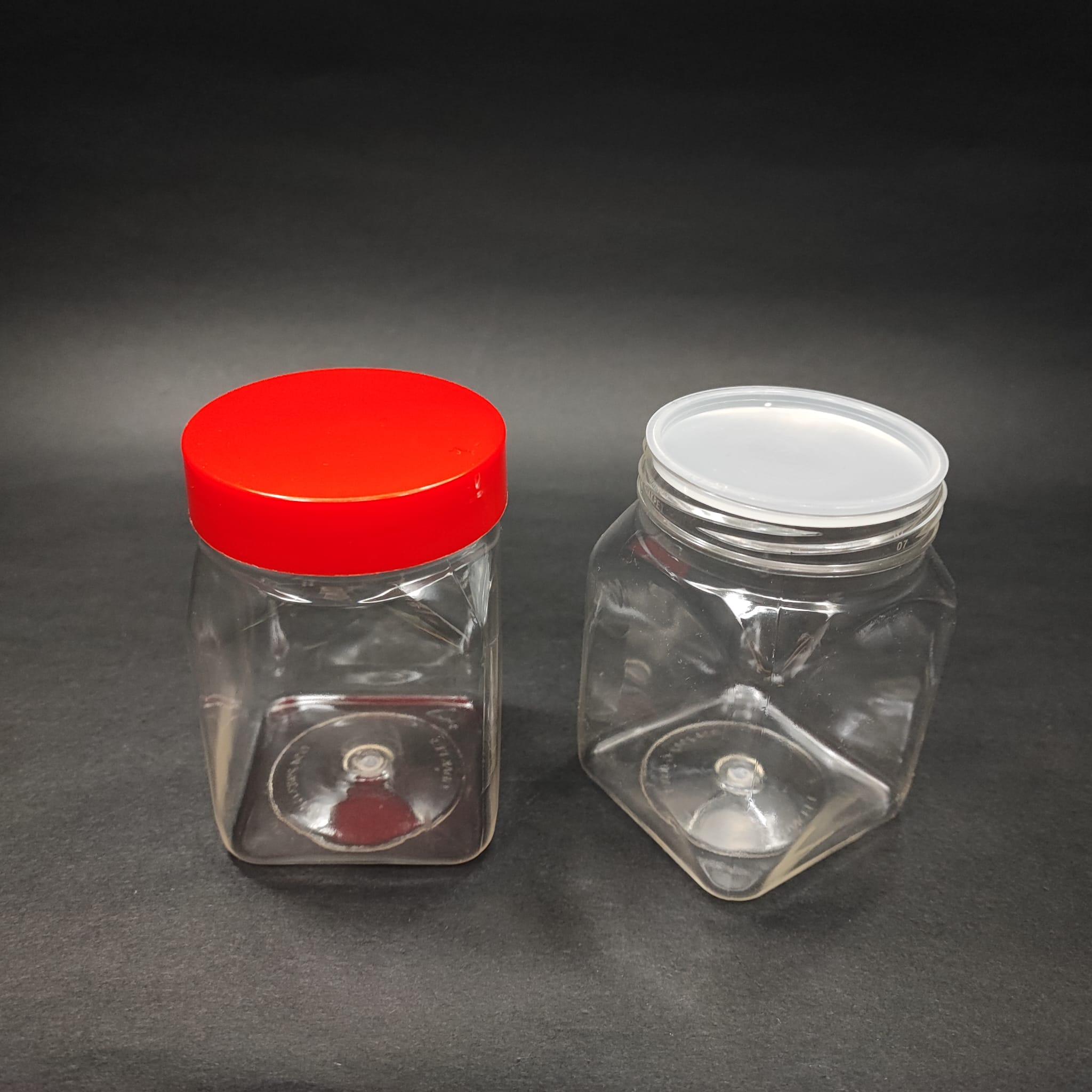 250 Cc Kare Pet Kavanoz - Kırmızı Kapaklı - İç Tıpalı - 250 Ml Plastik Krem Kavanozu