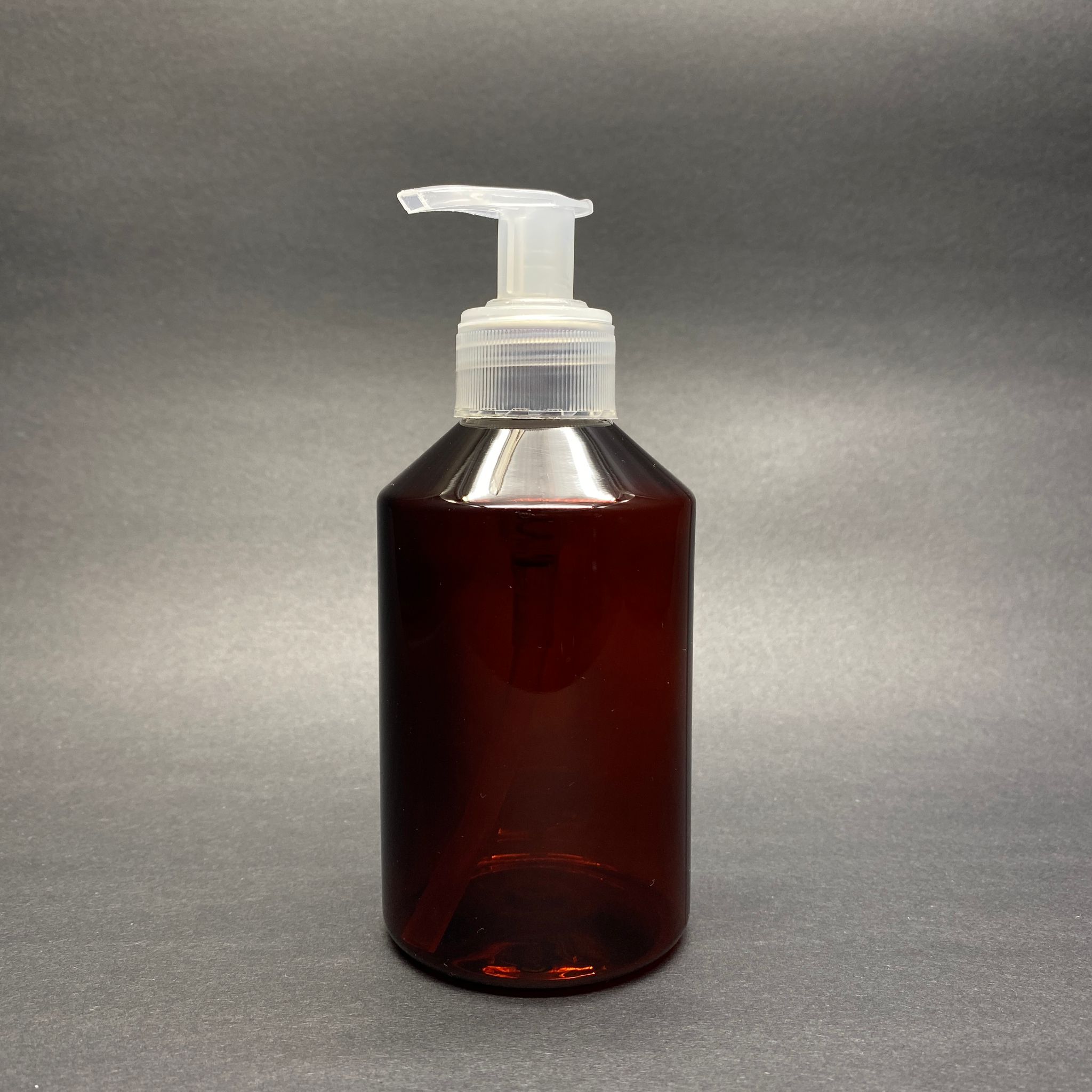 250 Cc Küt Boyunlu Amber Pet Şişe - Şeffaf Sıvı Sabun Pompalı  - 250 Ml Plastik Şişe